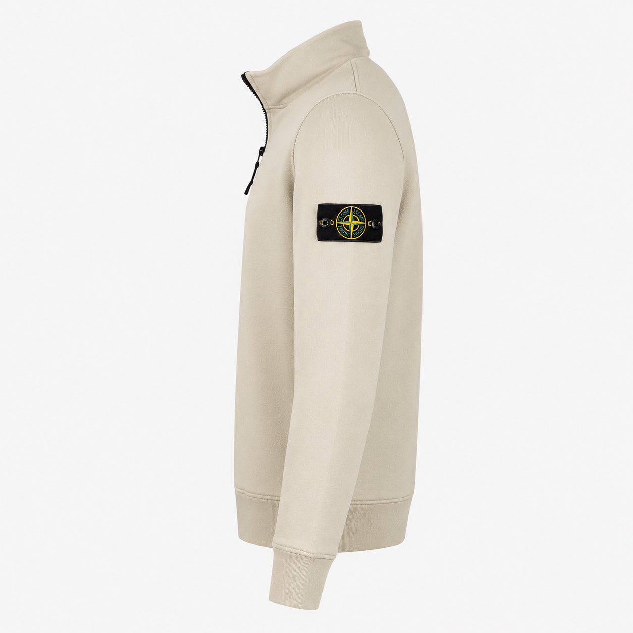 Stone Island Sweater met Rits Beige | Organic Cotton Fleece