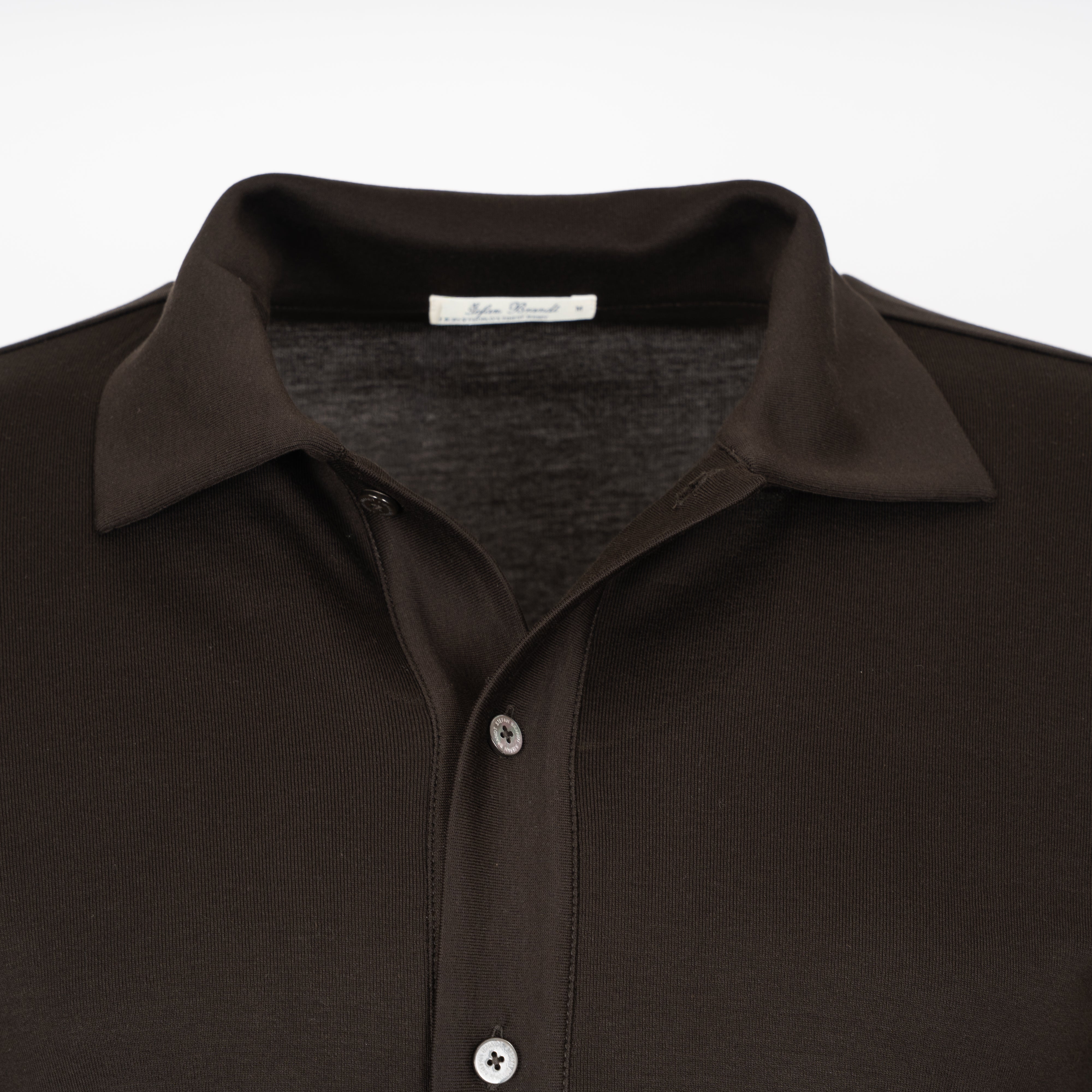 Stefan Brandt Polo Lange Mouw Bruin | LIM 3B FR 30