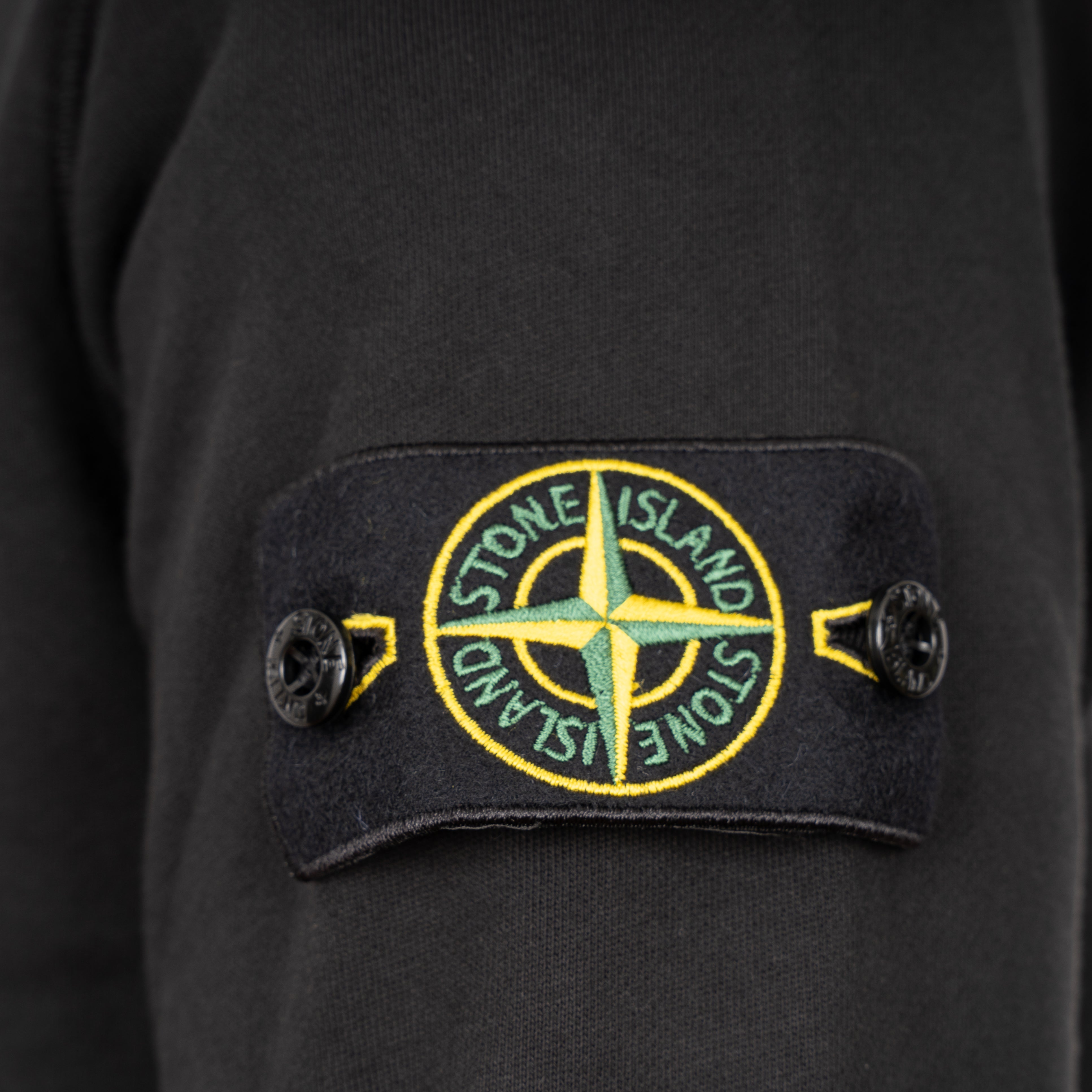 Stone Island Sweater Zwart | Organic Cotton Fleece
