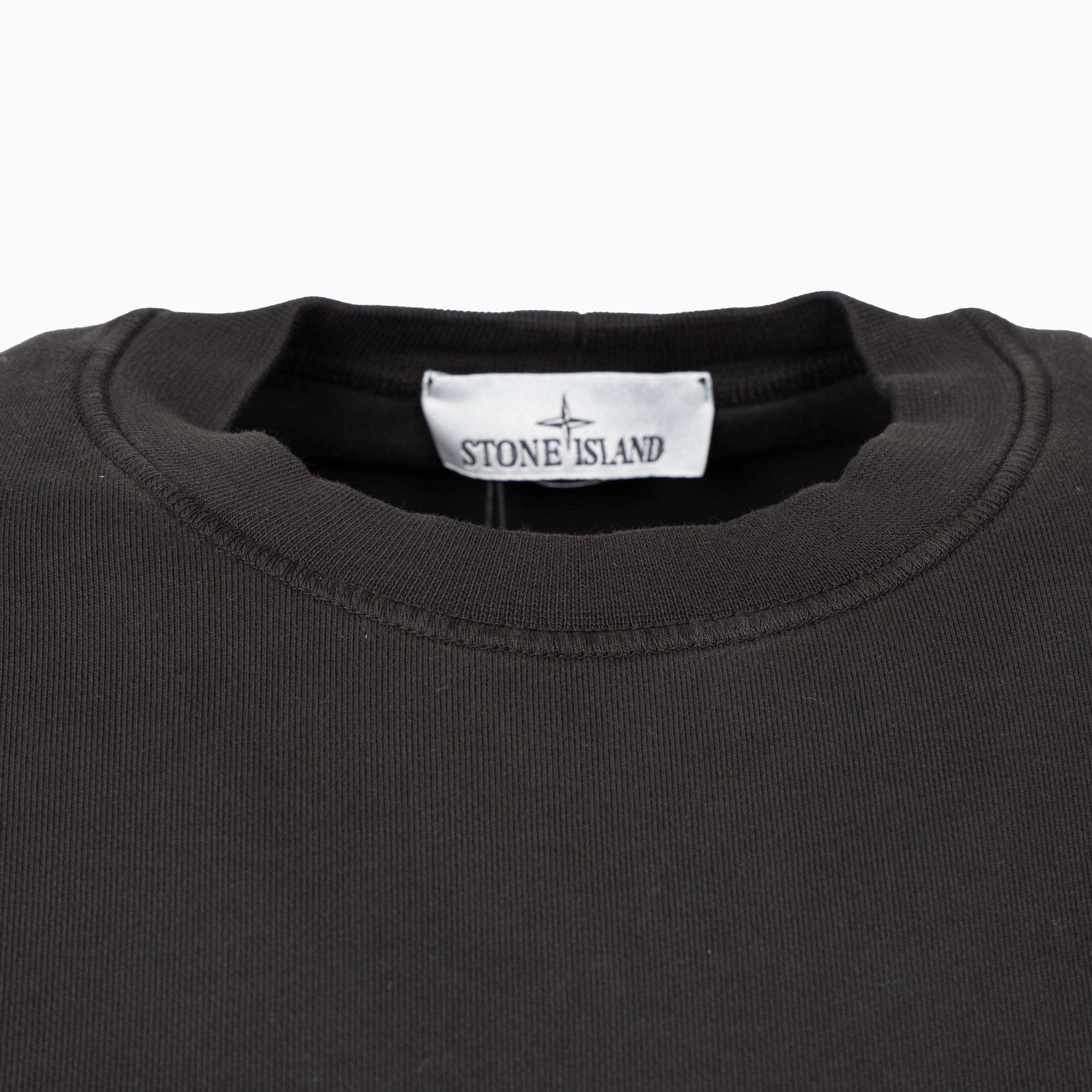 Stone Island Sweater Zwart | Organic Cotton Fleece