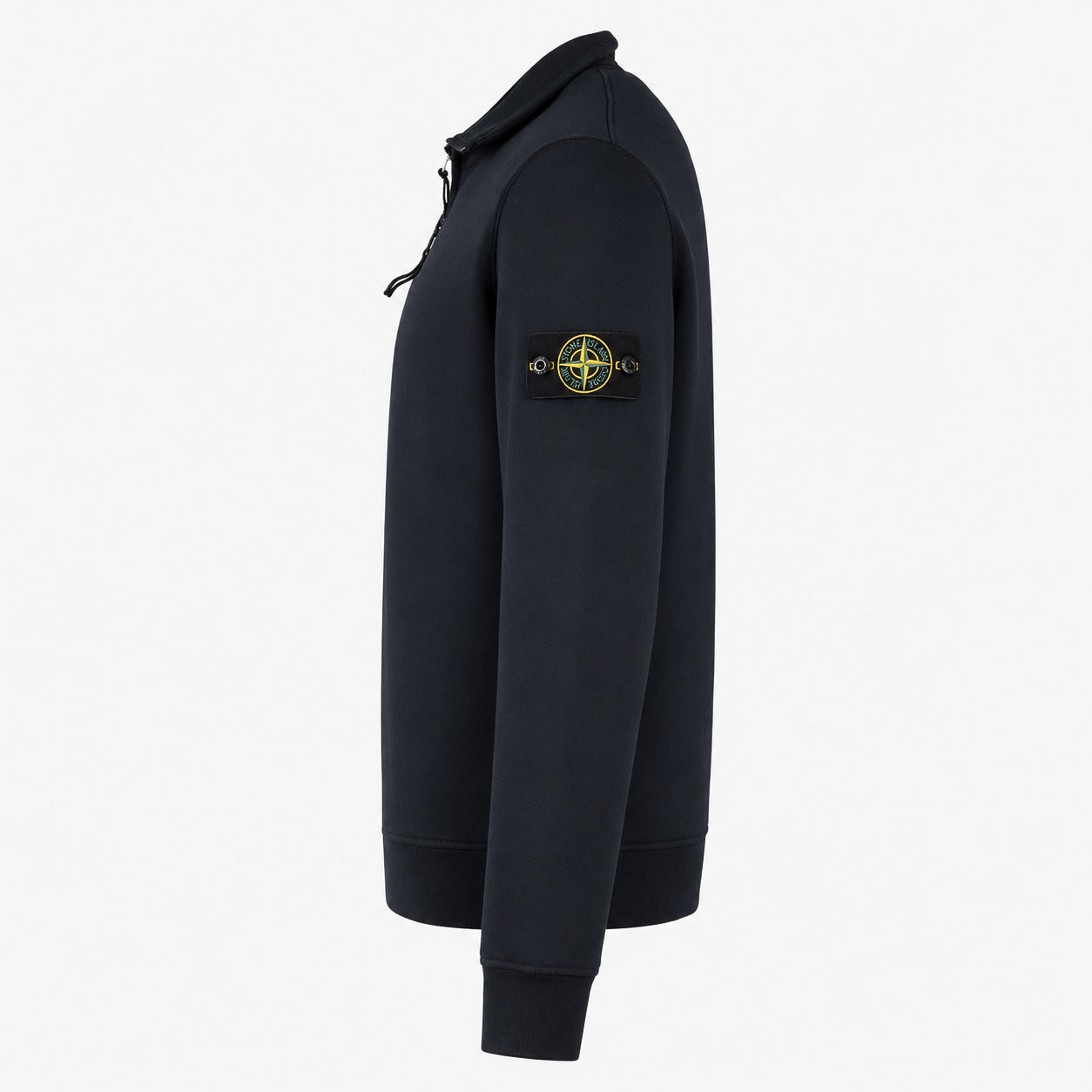 Stone Island Sweater met Rits Blauw | Organic Cotton Fleece