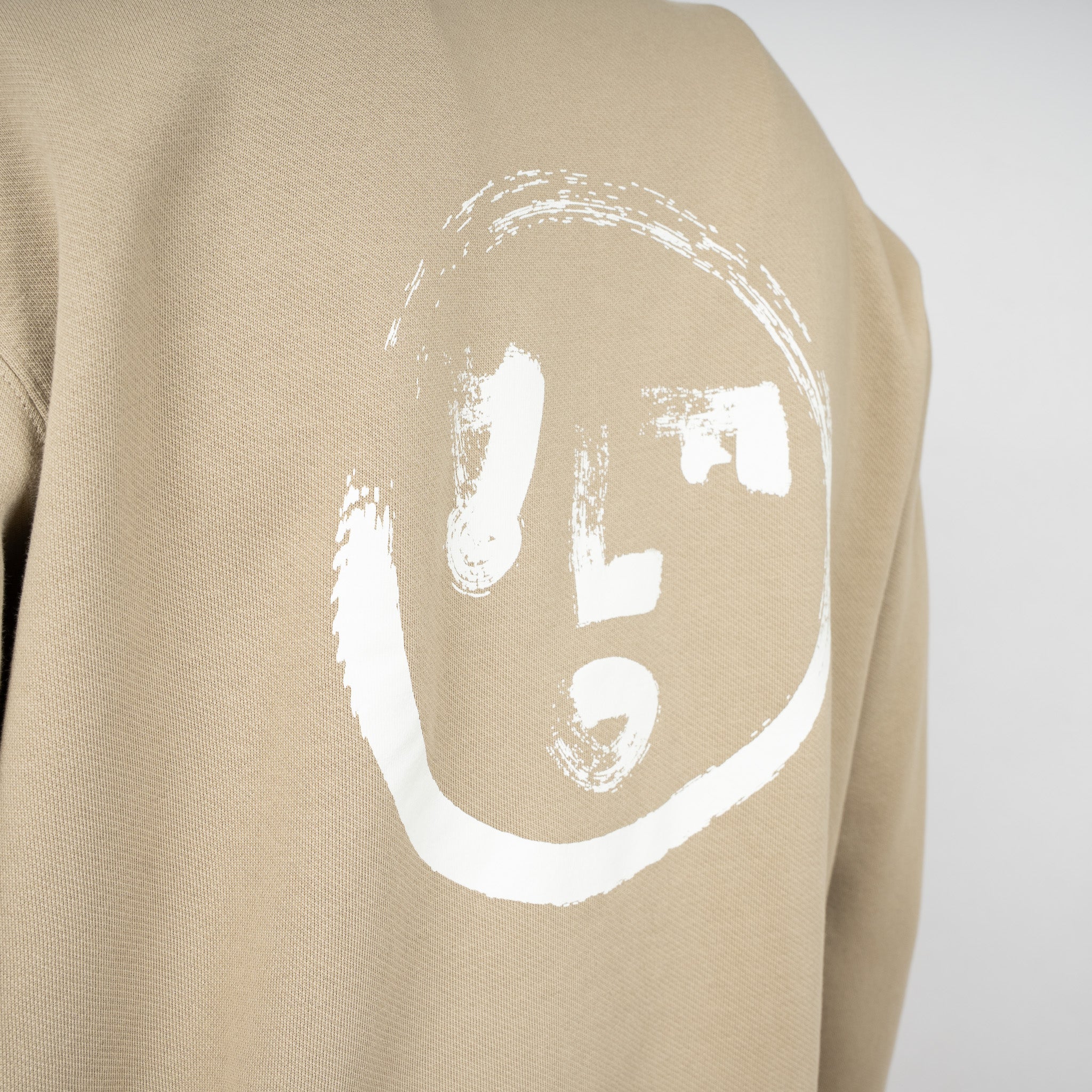 Olaf Sweater Backprint Zand | Brushstroke Face