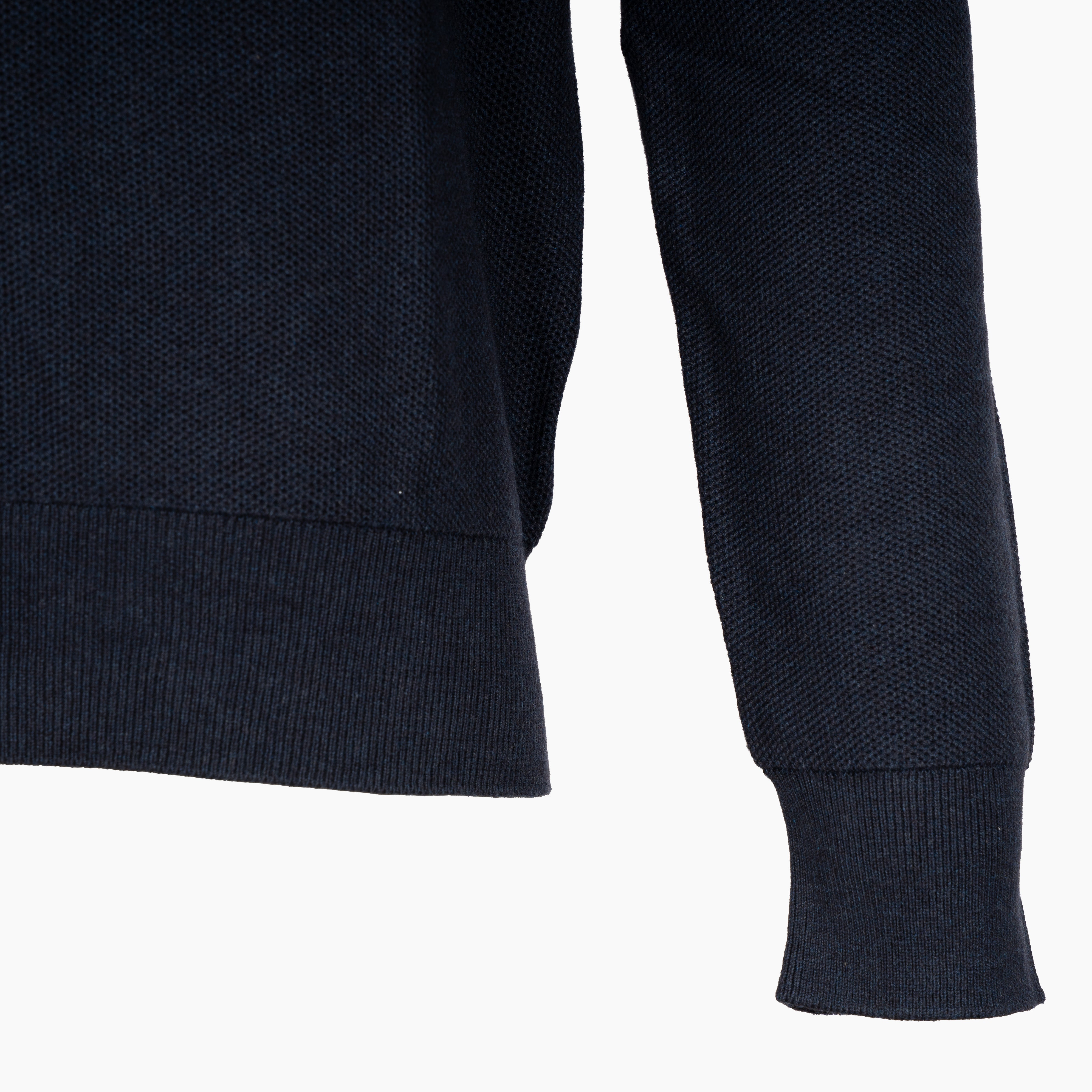 Ralph Lauren Gebreide Trui met Rits Blauw | Mesh Cotton