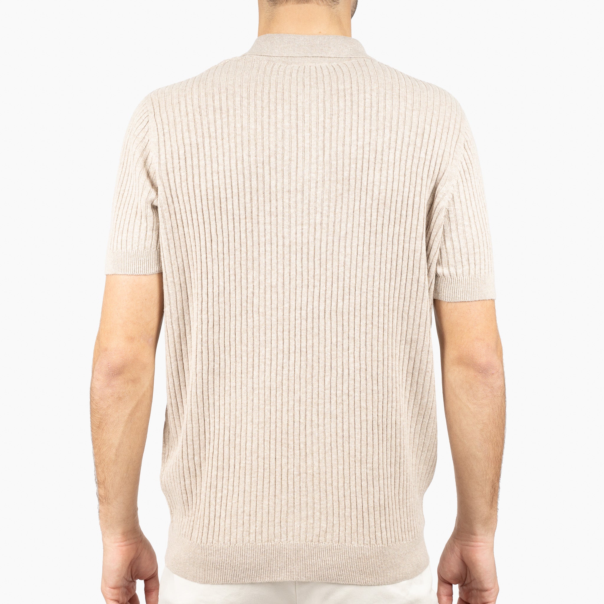 SEVEN DIALS Gebreide Polo Beige | Rio