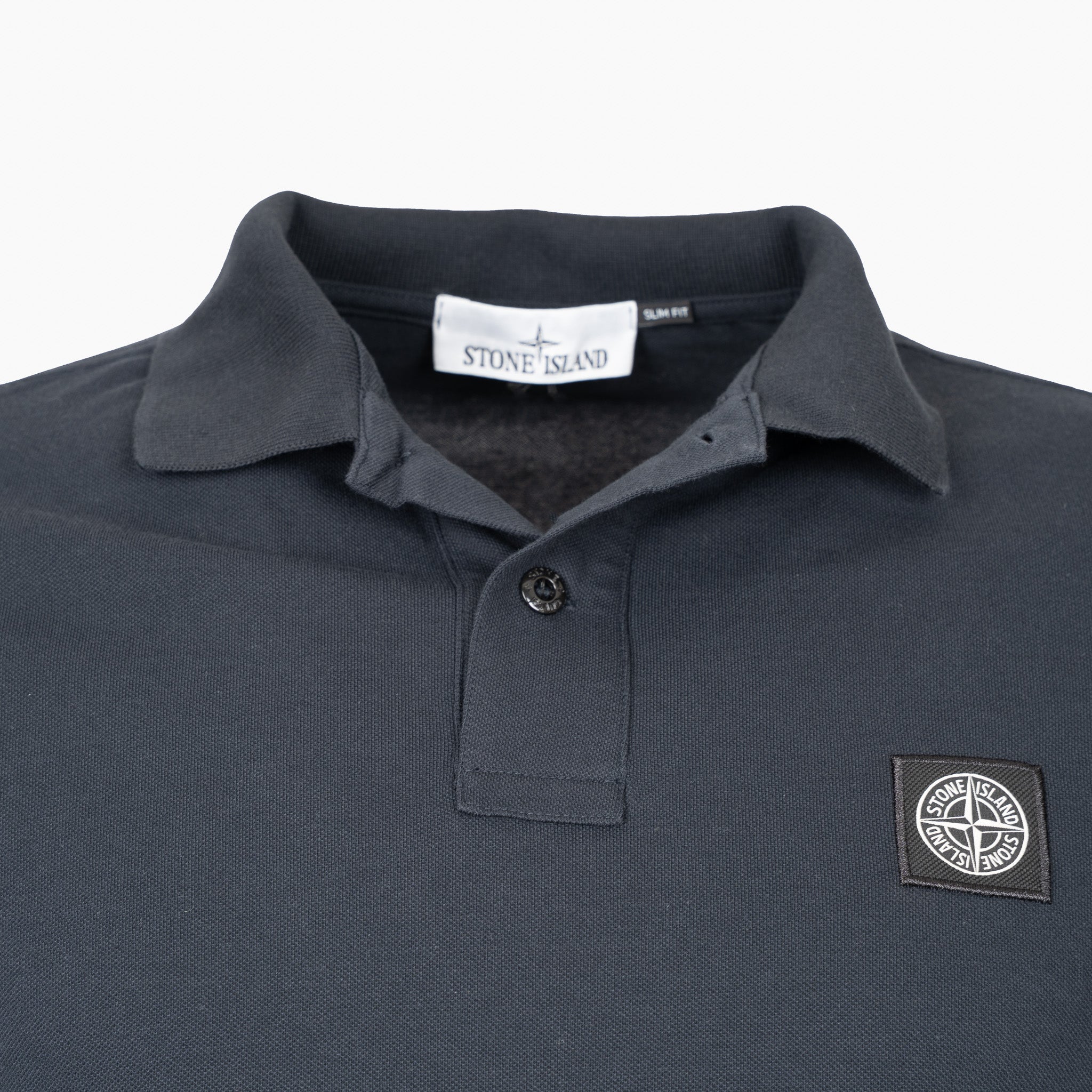 Stone Island Polo Blauw | Organic Cotton Piqué