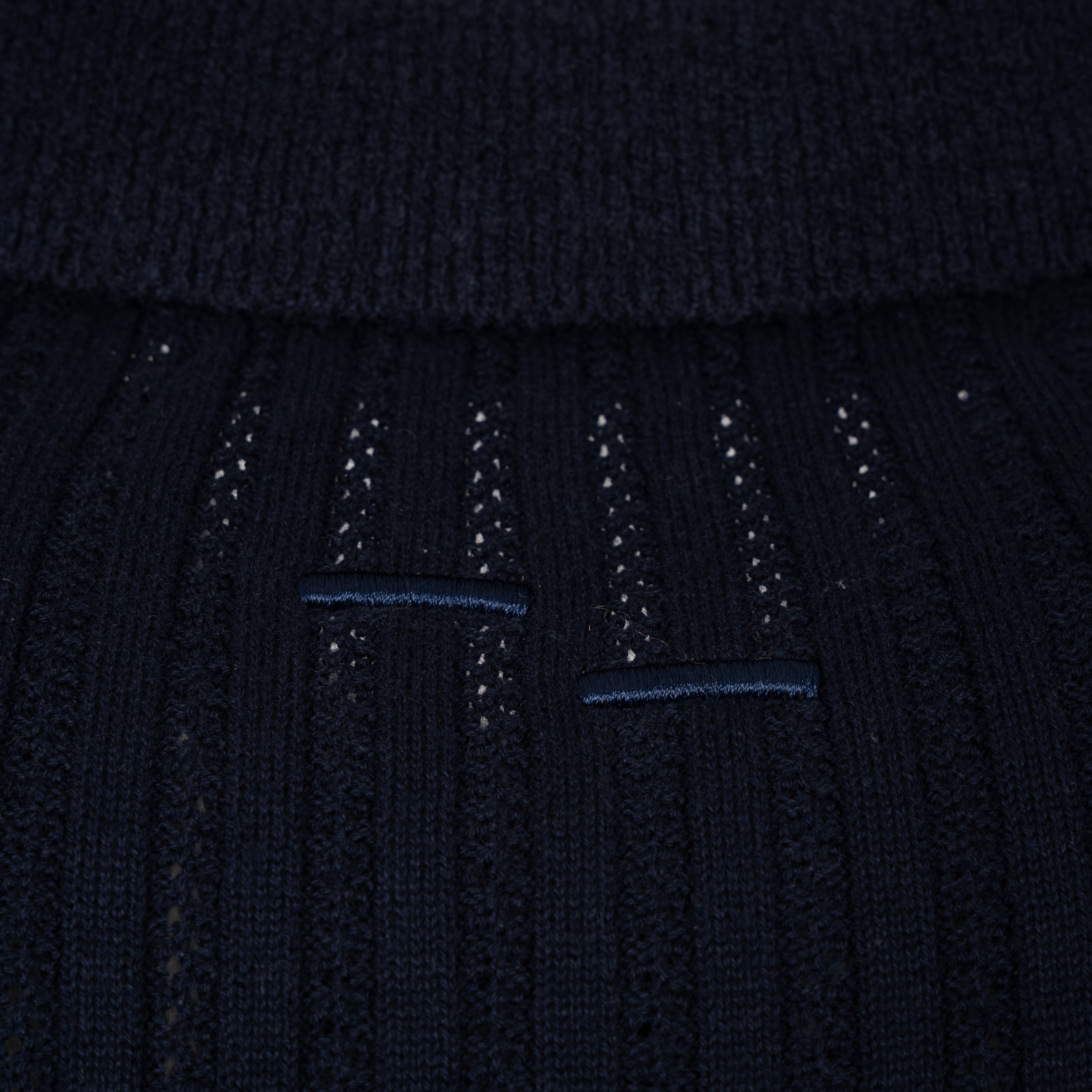 Filling Pieces Gebreide Polo Blauw | Knit Polo Boucle