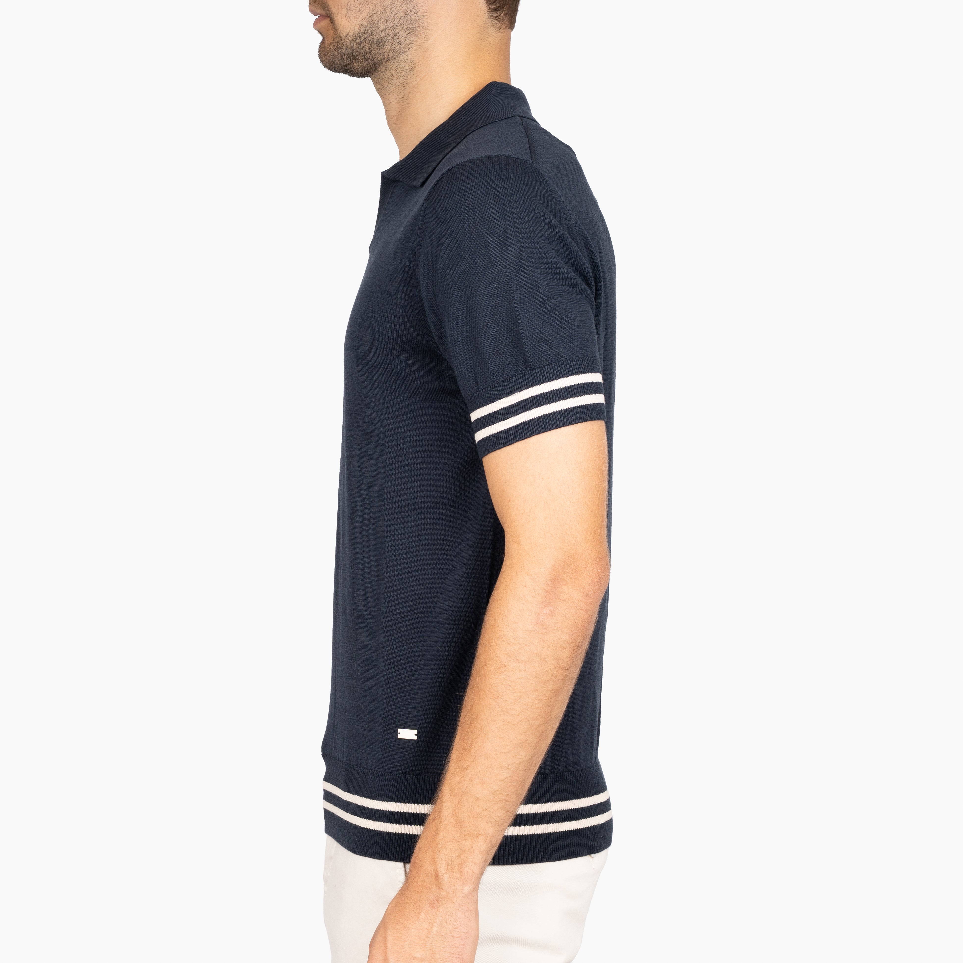 SEVEN DIALS Buttonless Polo Donkerblauw | Fido