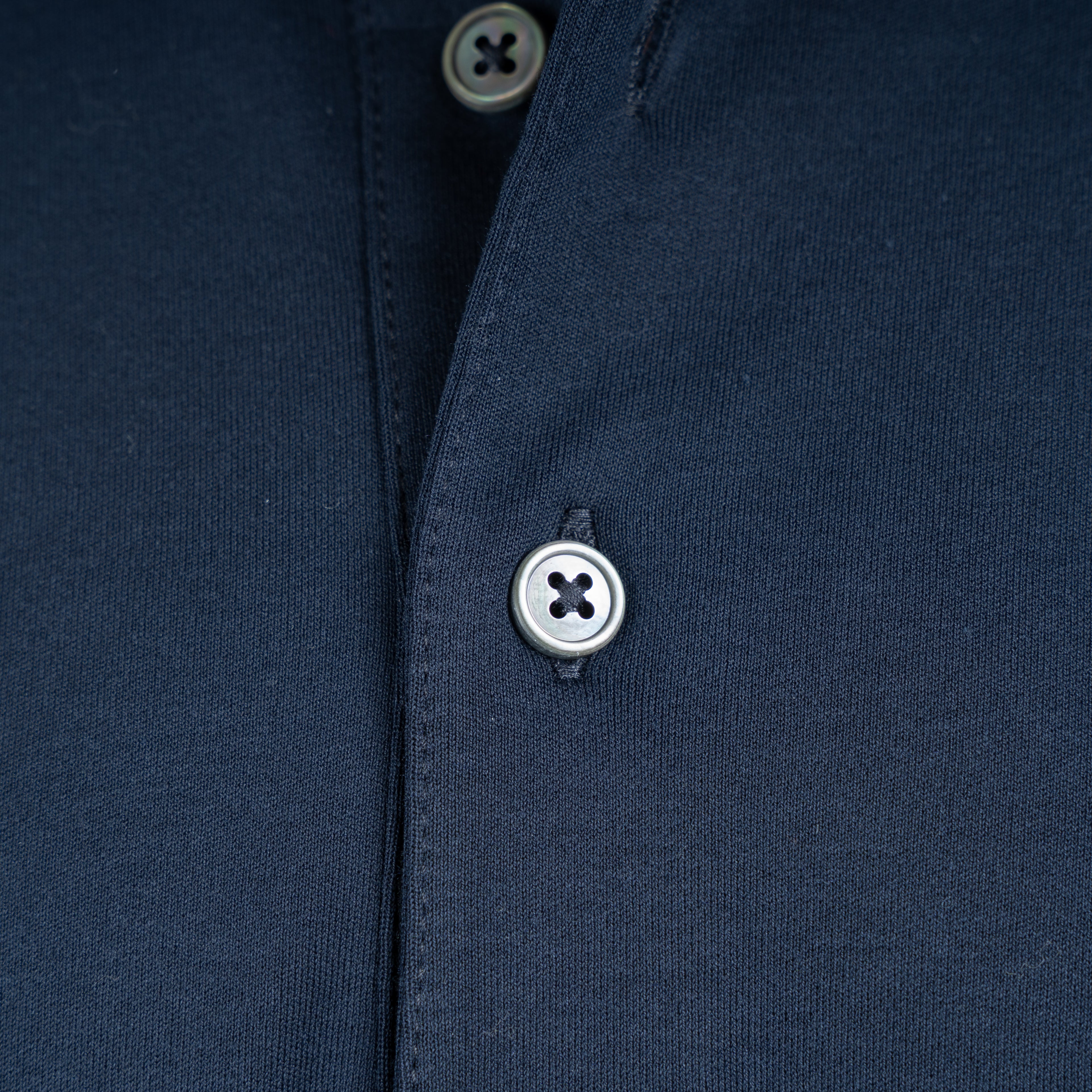 Gran Sasso Polo Donkerblauw | Mercerized Cotton