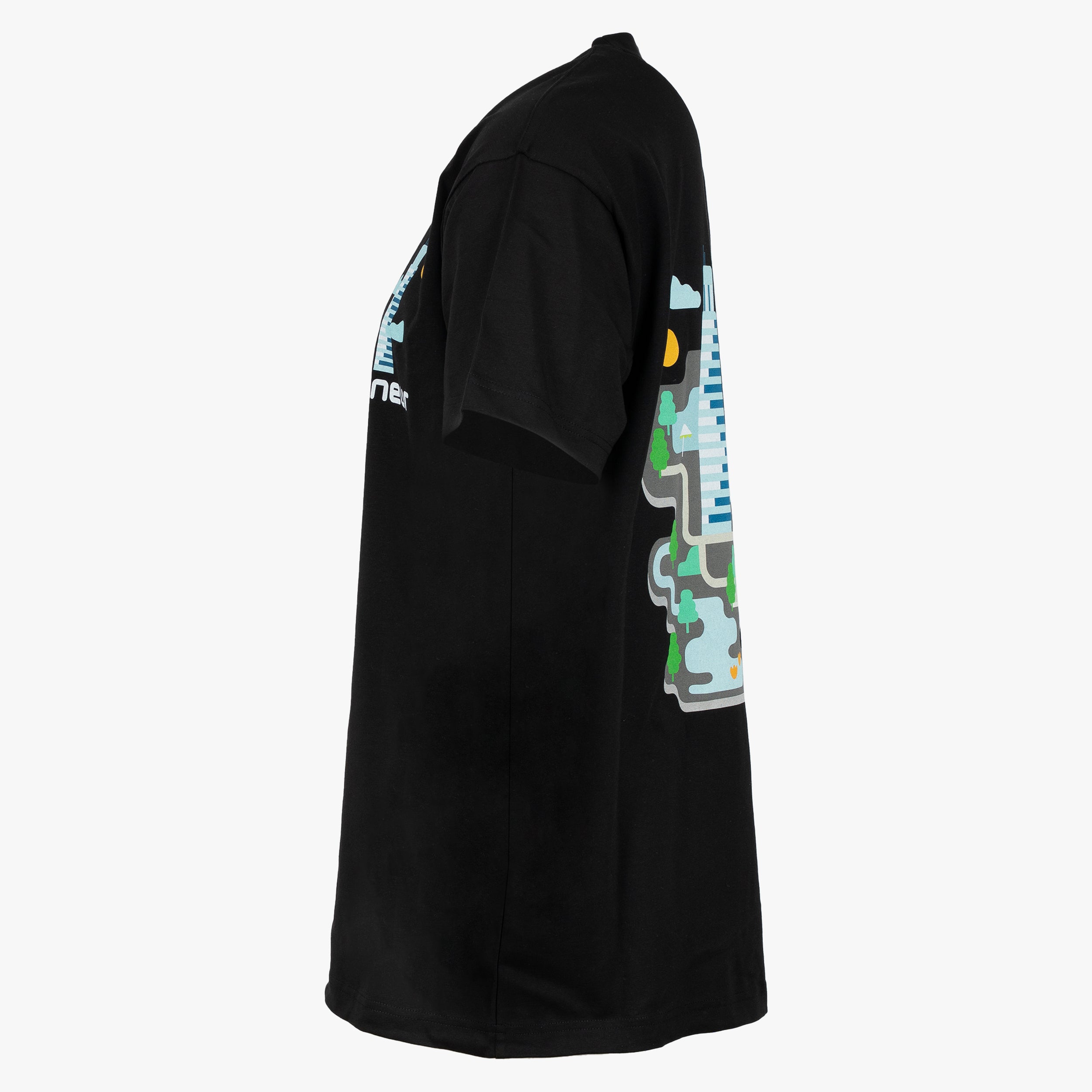 Flaneur T-Shirt Backprint Zwart | Festival Map