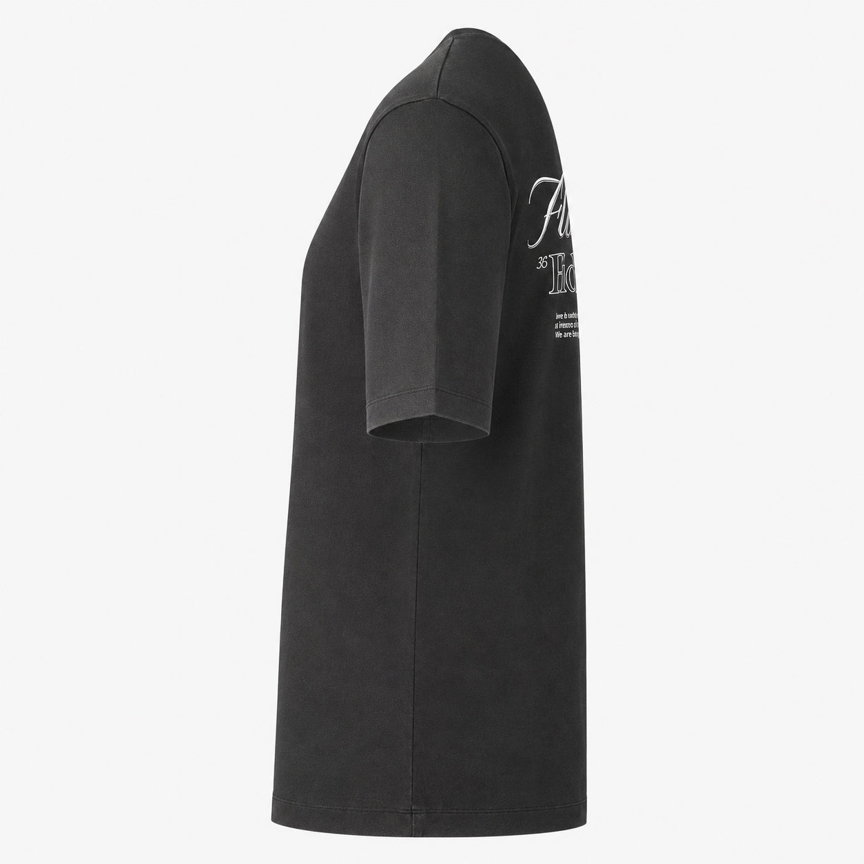Filling Pieces T-Shirt Backprint Verwassen Zwart | Boxy Bridge The Gap