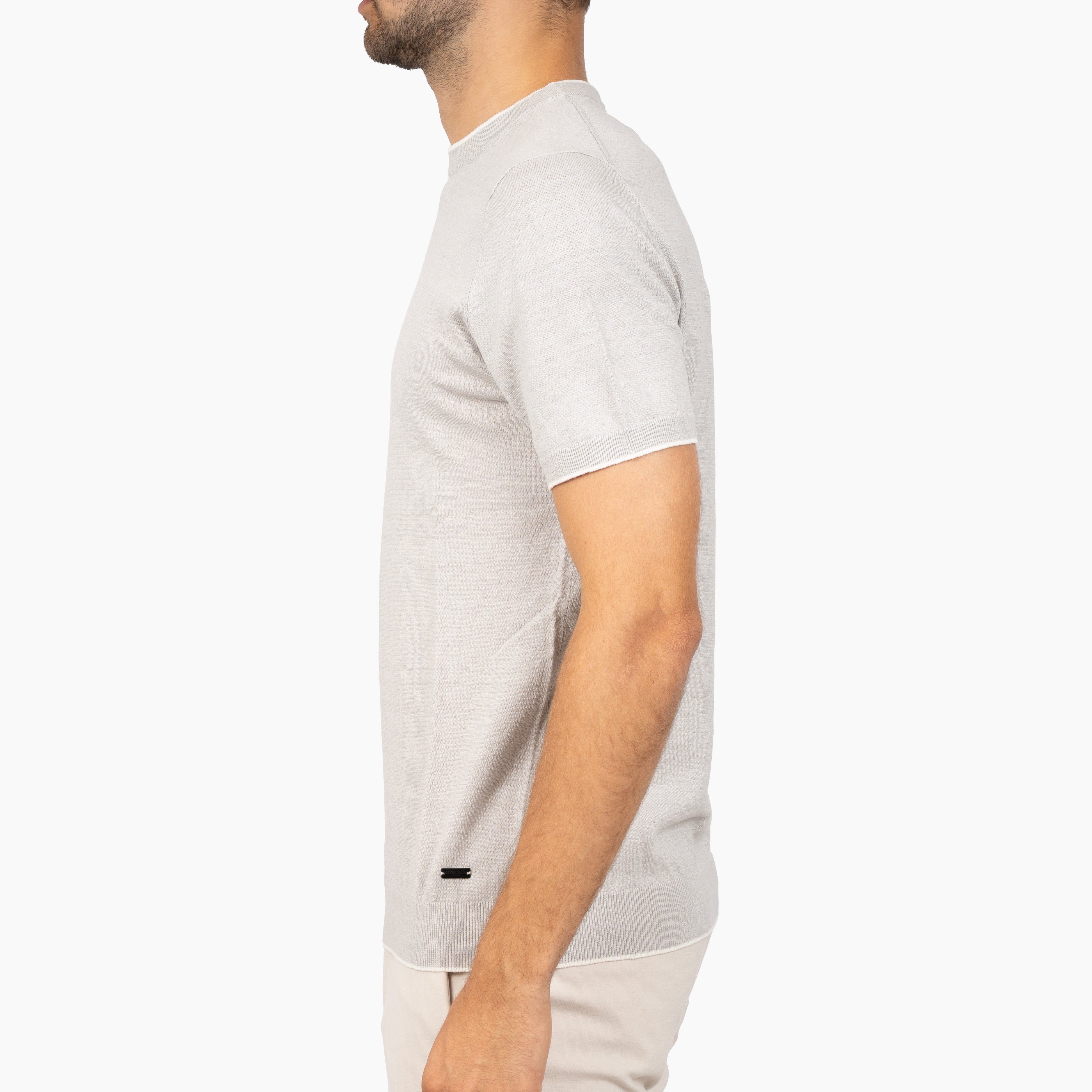 SEVEN DIALS Gebreid T-Shirt Grijs | Bennet