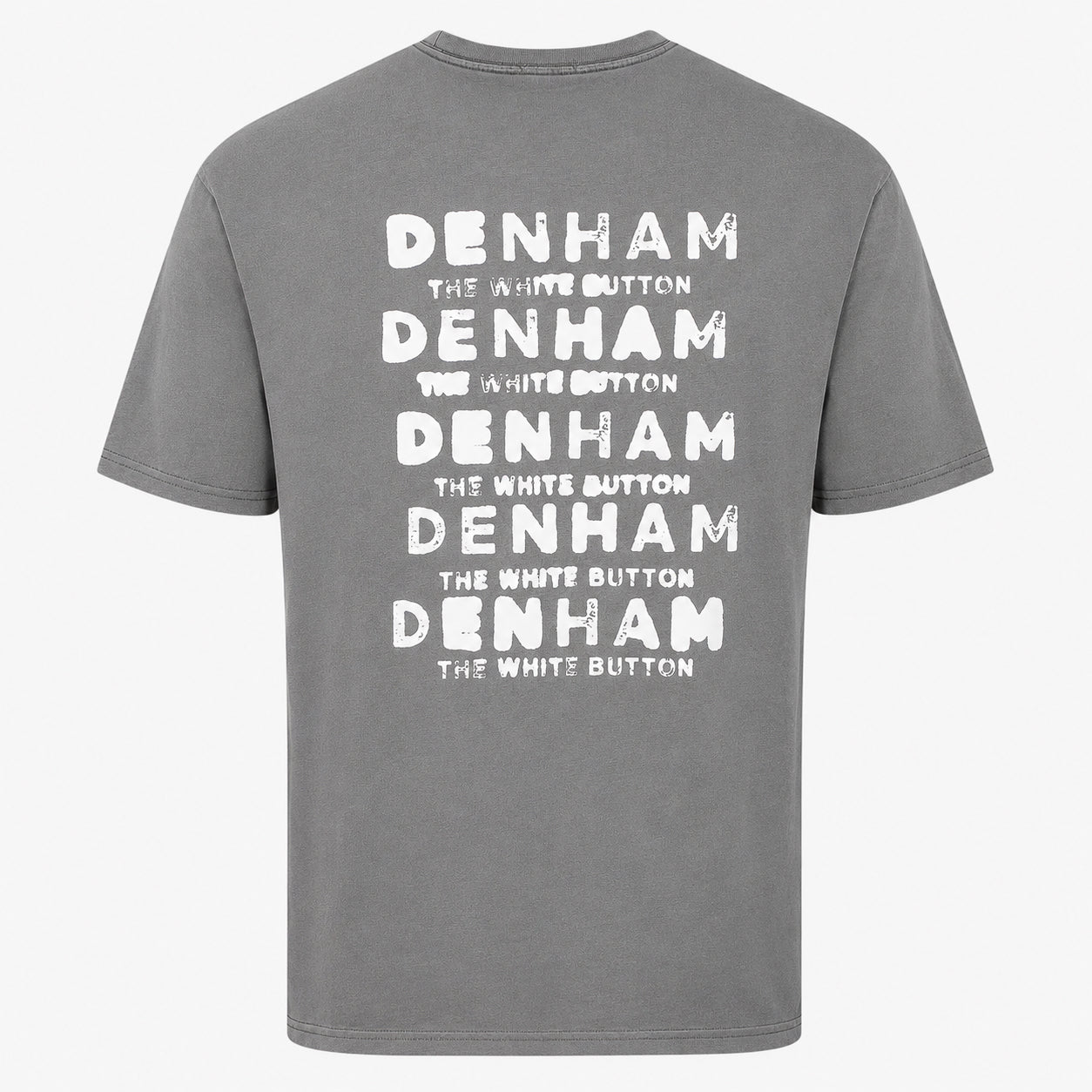 Denham T-Shirt Backprint Grijs | Stamp Tee