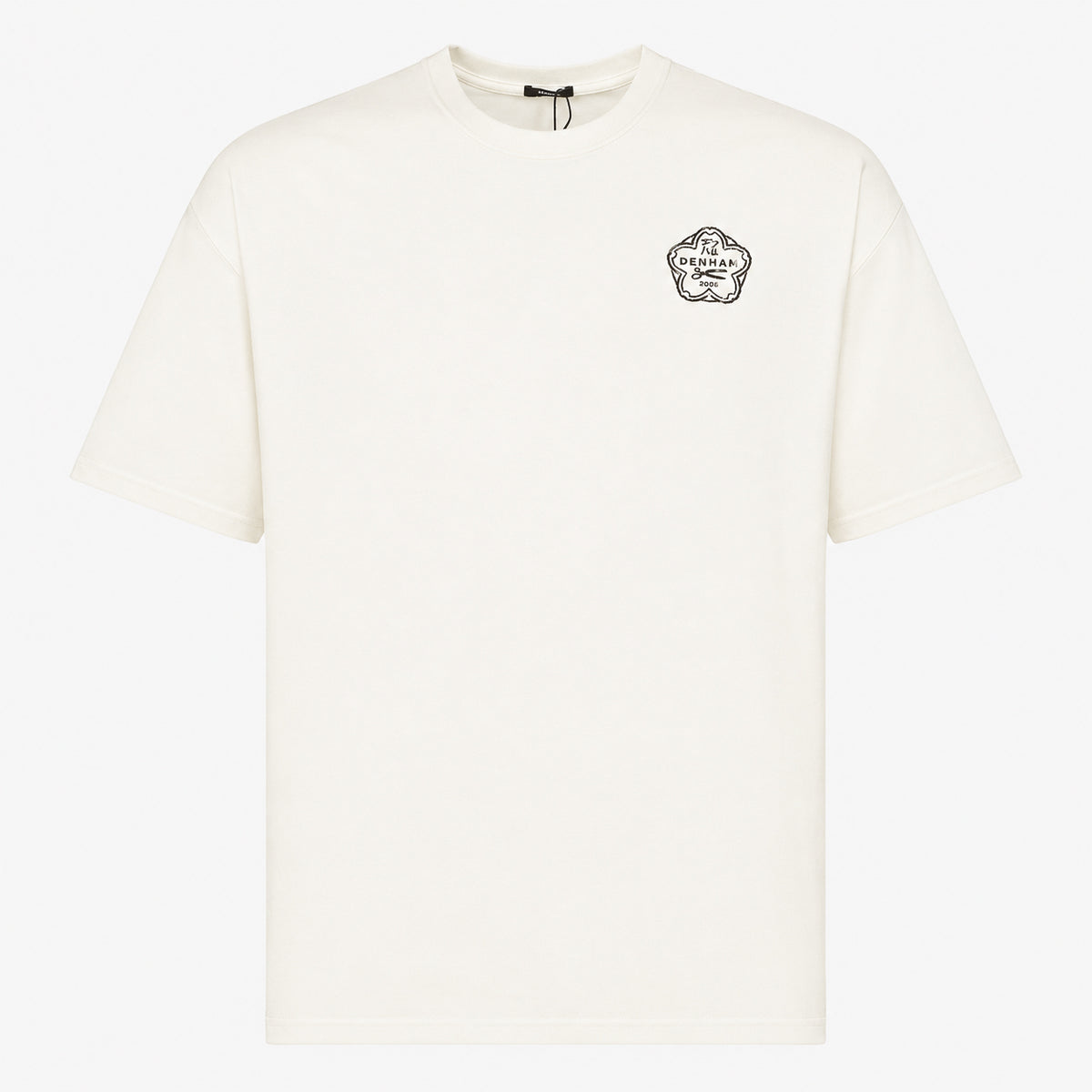 Denham T-Shirt Backprint Wit | Roots Tee