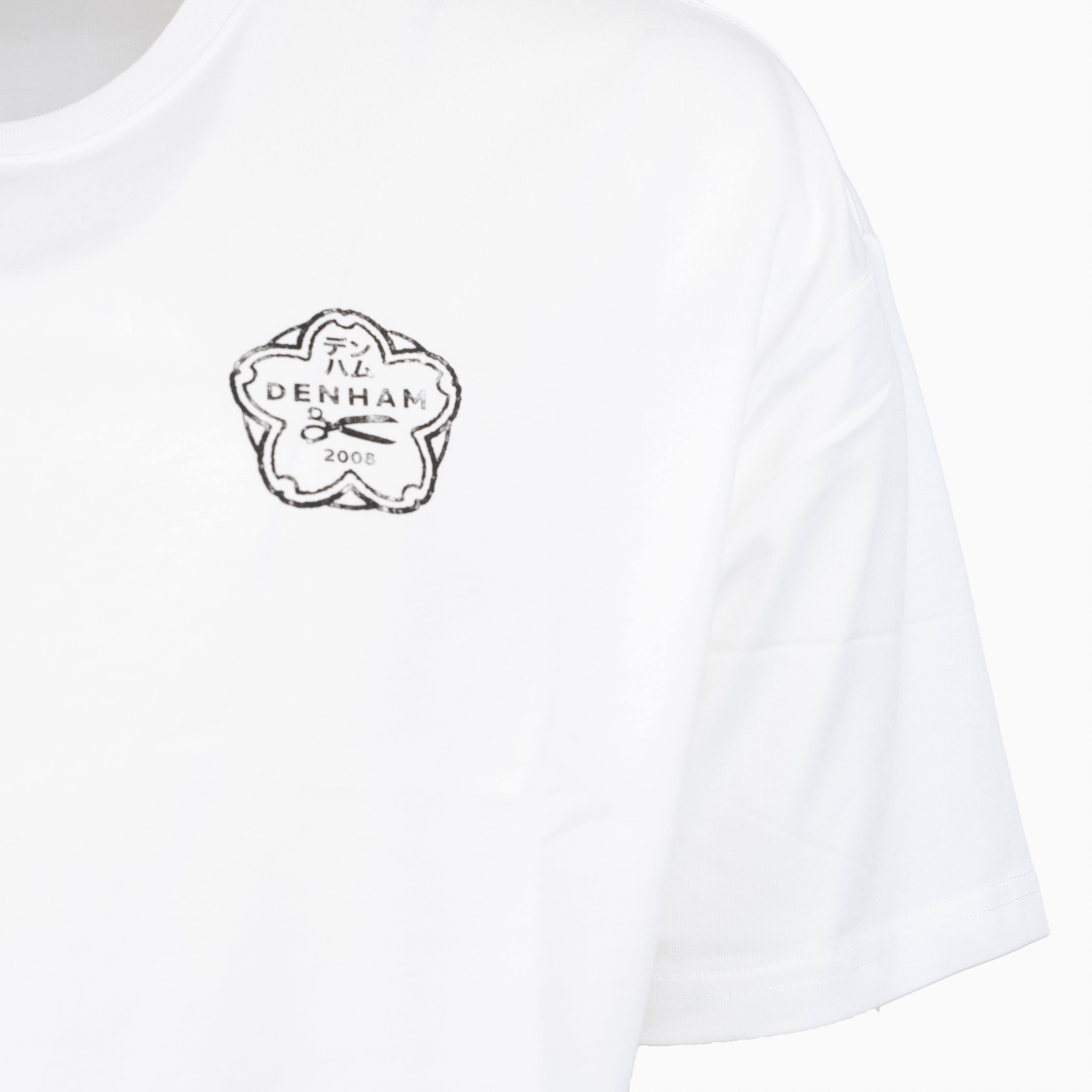 Denham T-Shirt Backprint Wit | Roots Tee