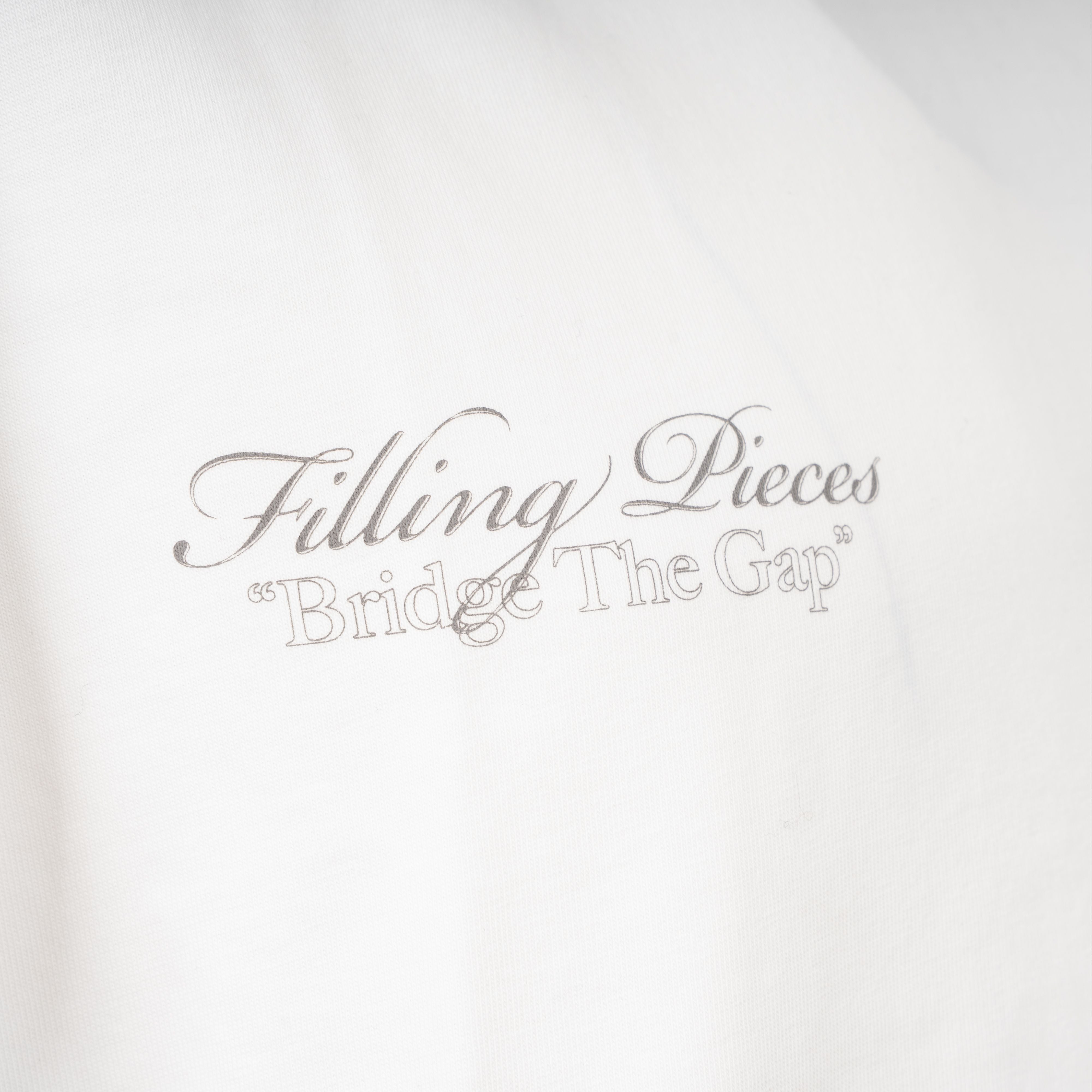 Filling Pieces T-Shirt Backprint Wit | Boxy Bridge The Gap