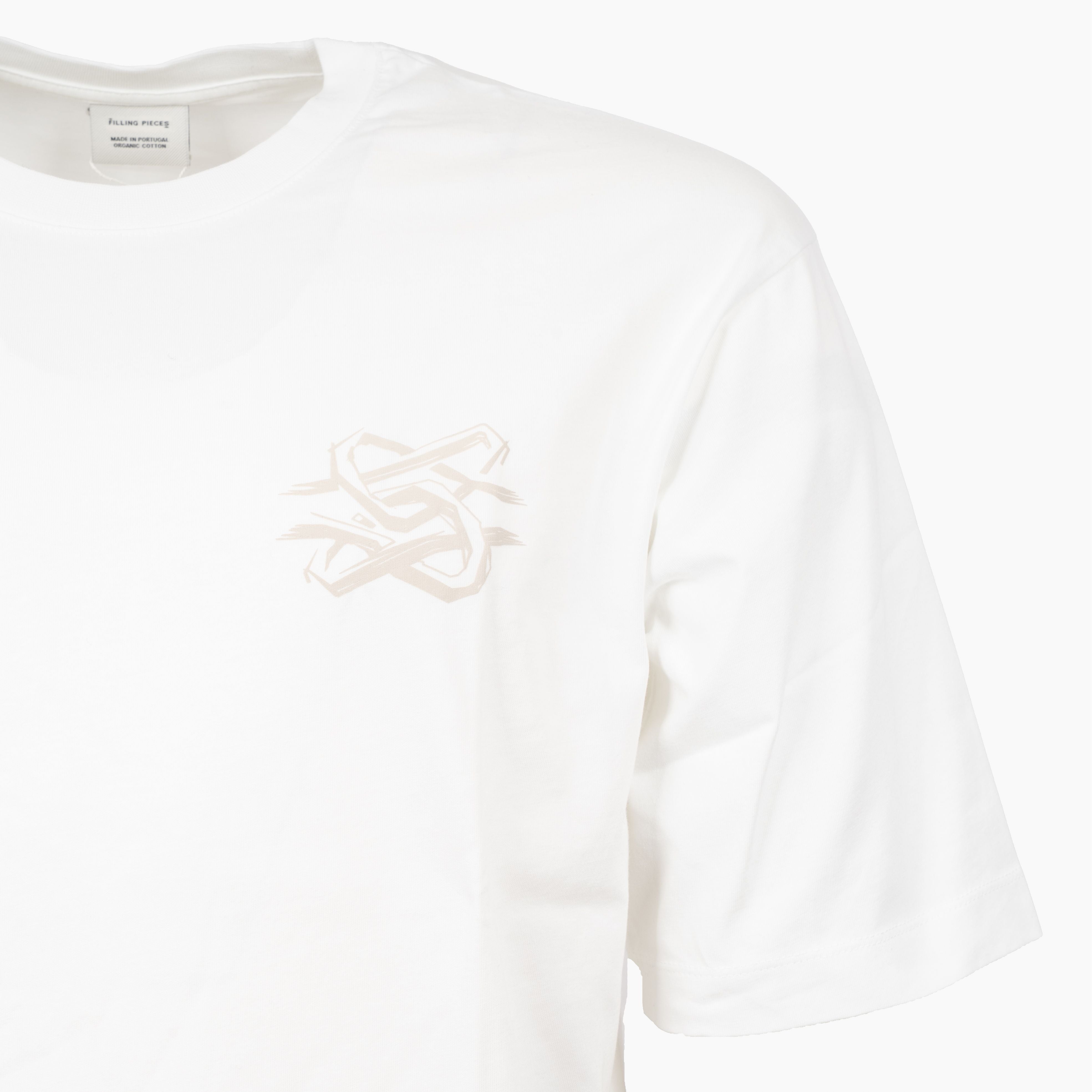 Filling Pieces T-Shirt Backprint Wit | Boxy Bridge The Gap