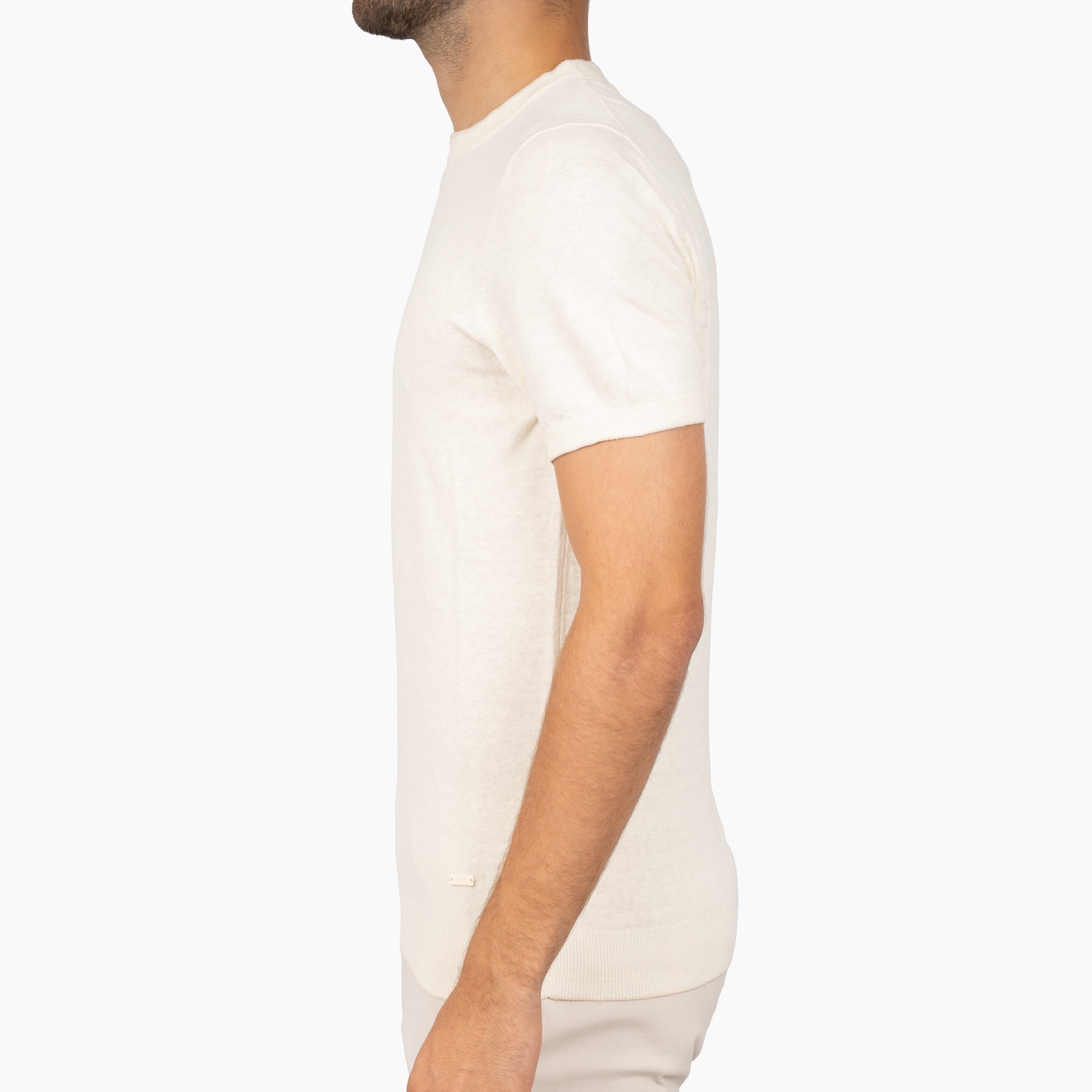 SEVEN DIALS Gebreid T-Shirt Off-White | Bennet