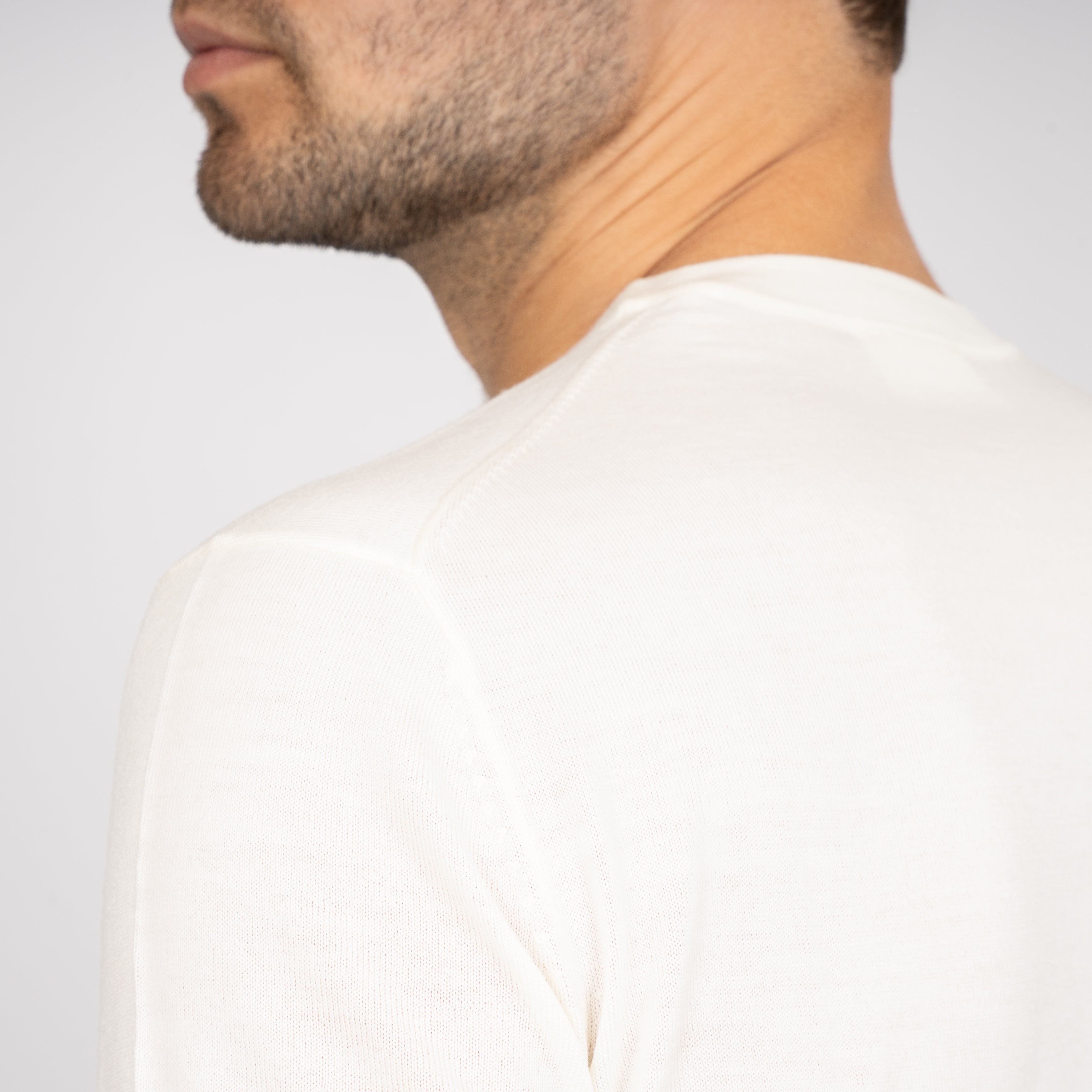 SEVEN DIALS Gebreid T-Shirt Off-White | Bain