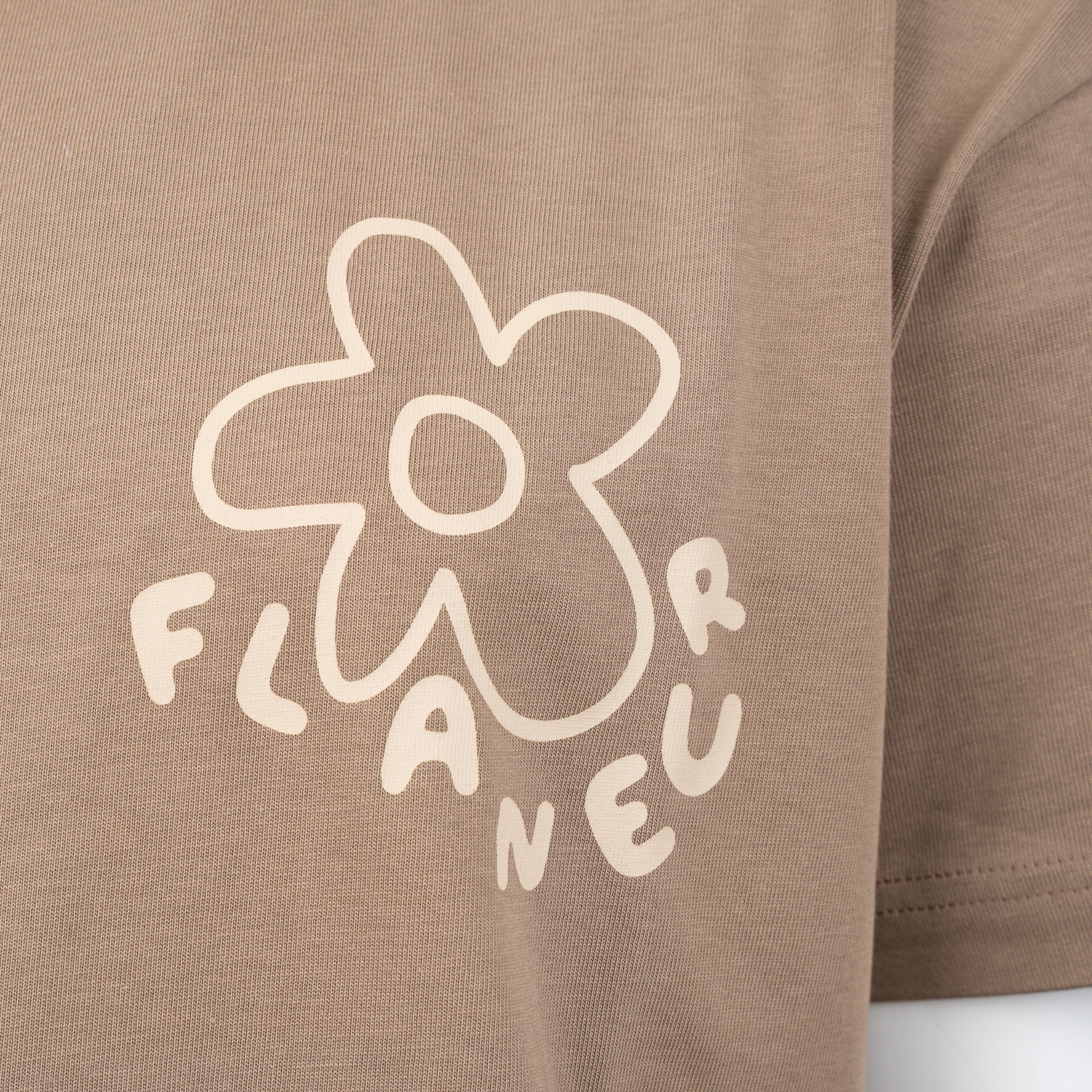 Flaneur T-Shirt Backprint Bruin | Blossom