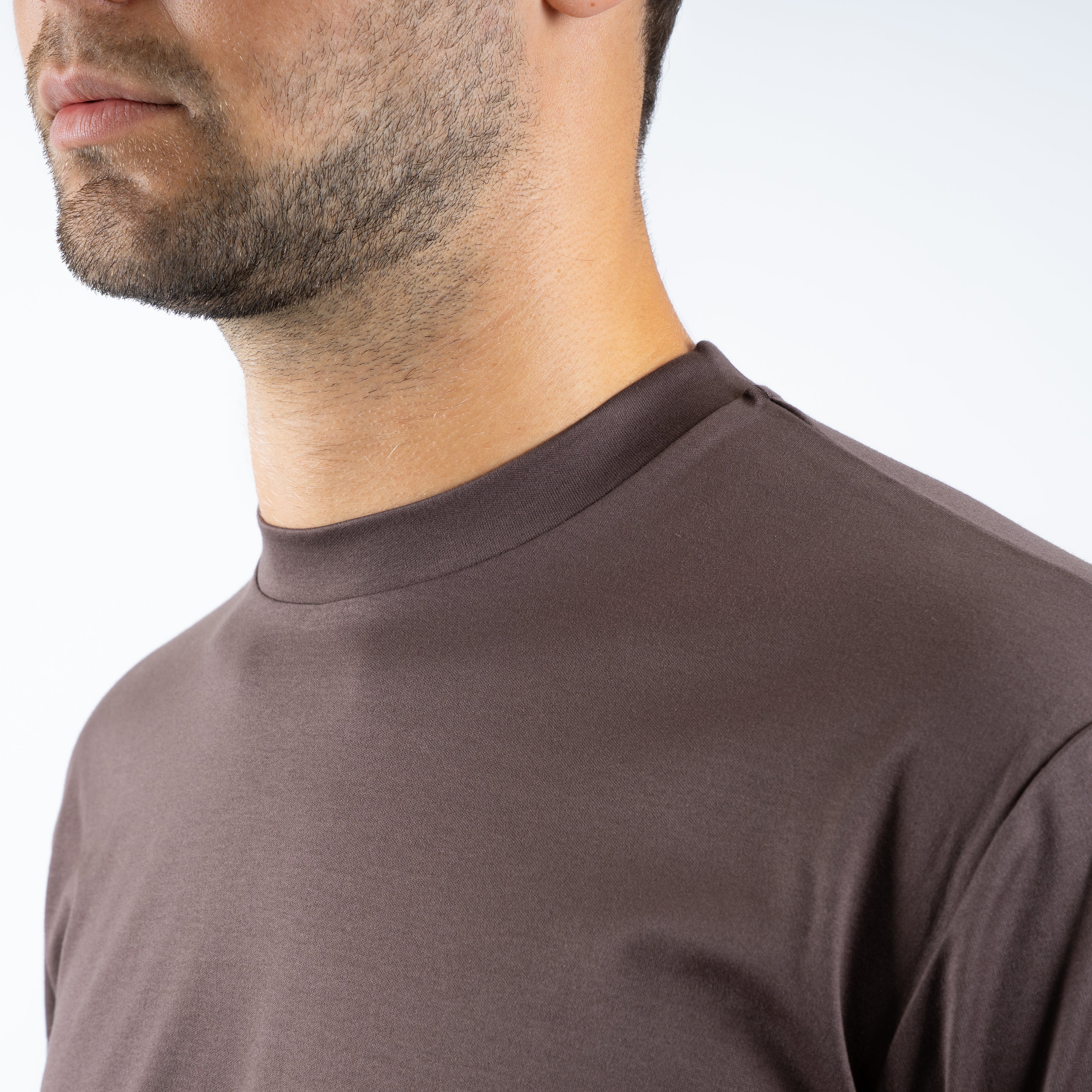 Valenza Longsleeve T-Shirt Bruin | Interlock Supima T-Shirt L/S