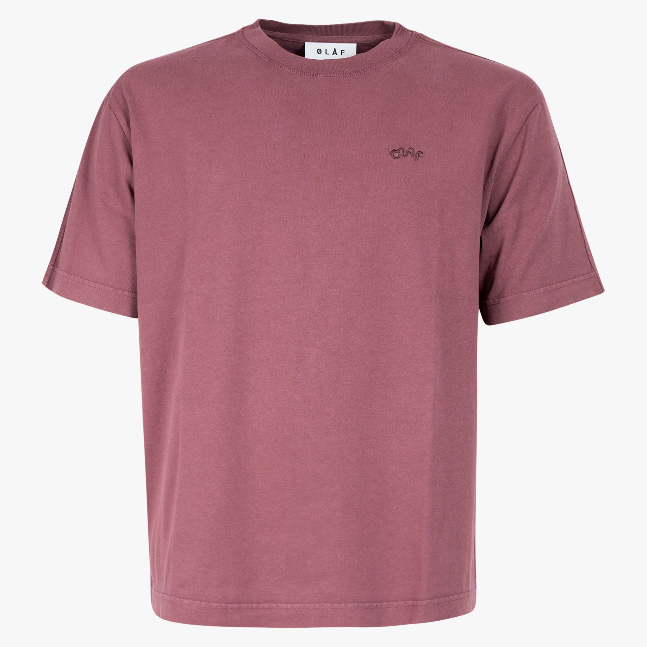 Olaf T-Shirt Rood | Washed Signature Tee