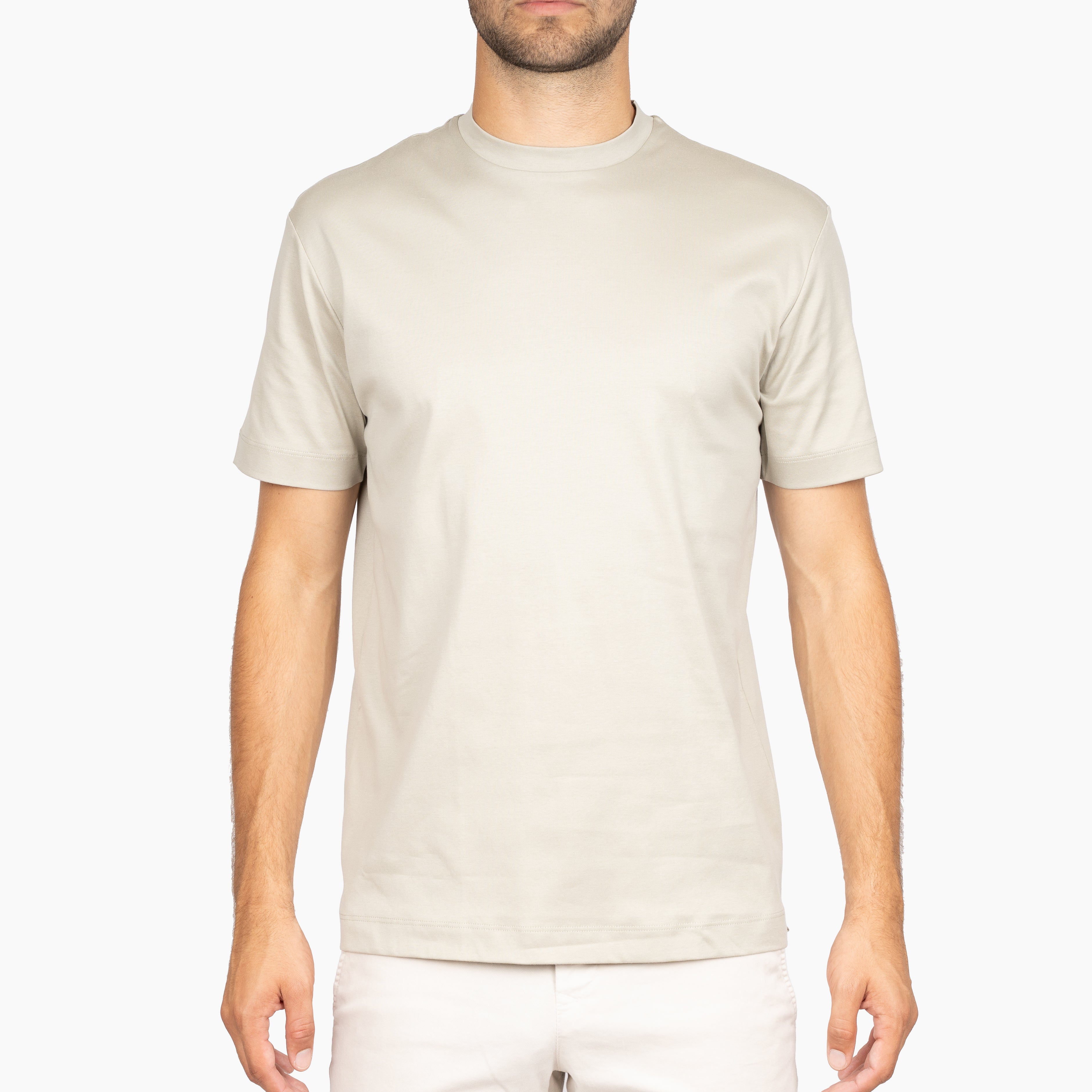Valenza T-Shirt Steengrijs | Interlock Supima Cotton