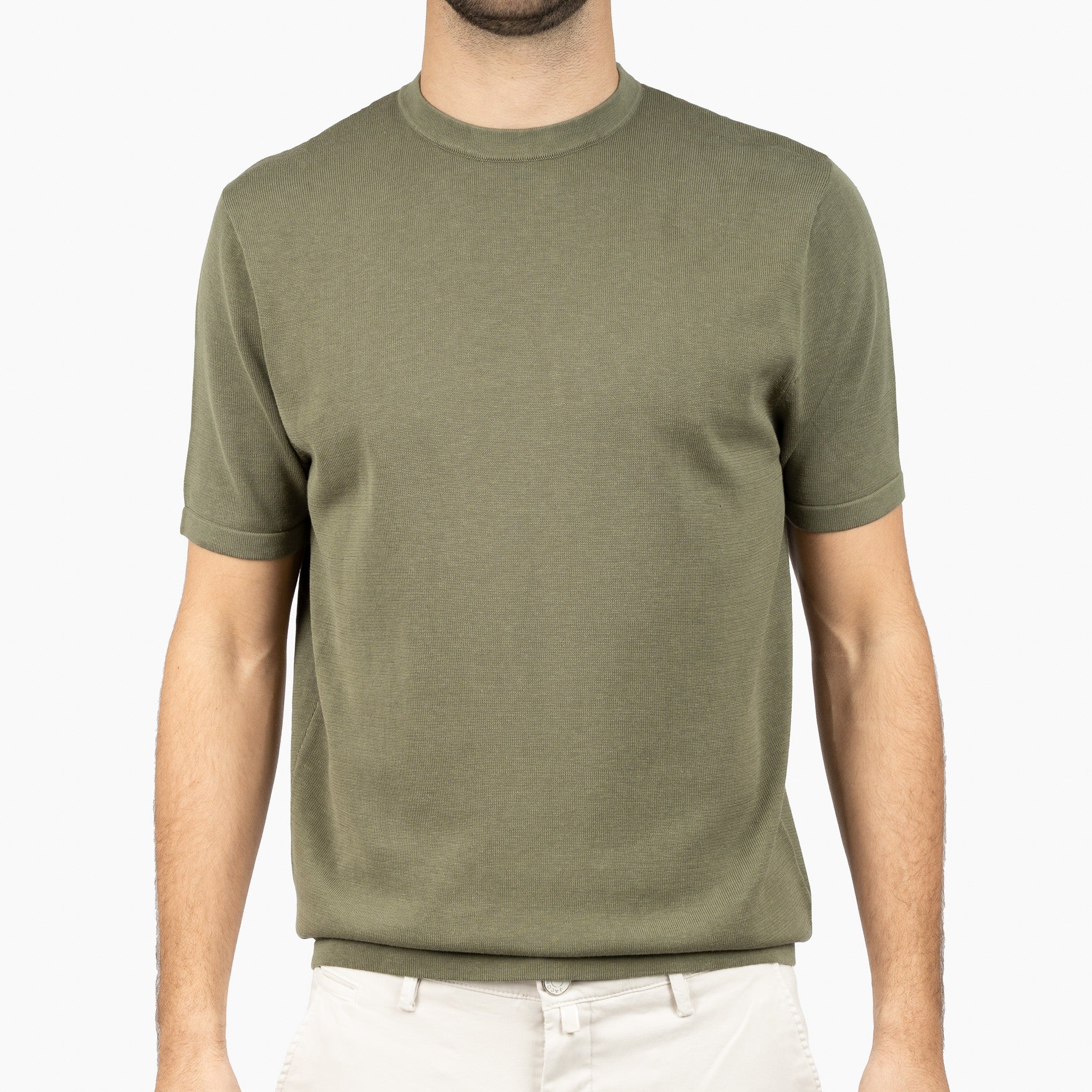SEVEN DIALS Gebreid T-Shirt Groen | Faun