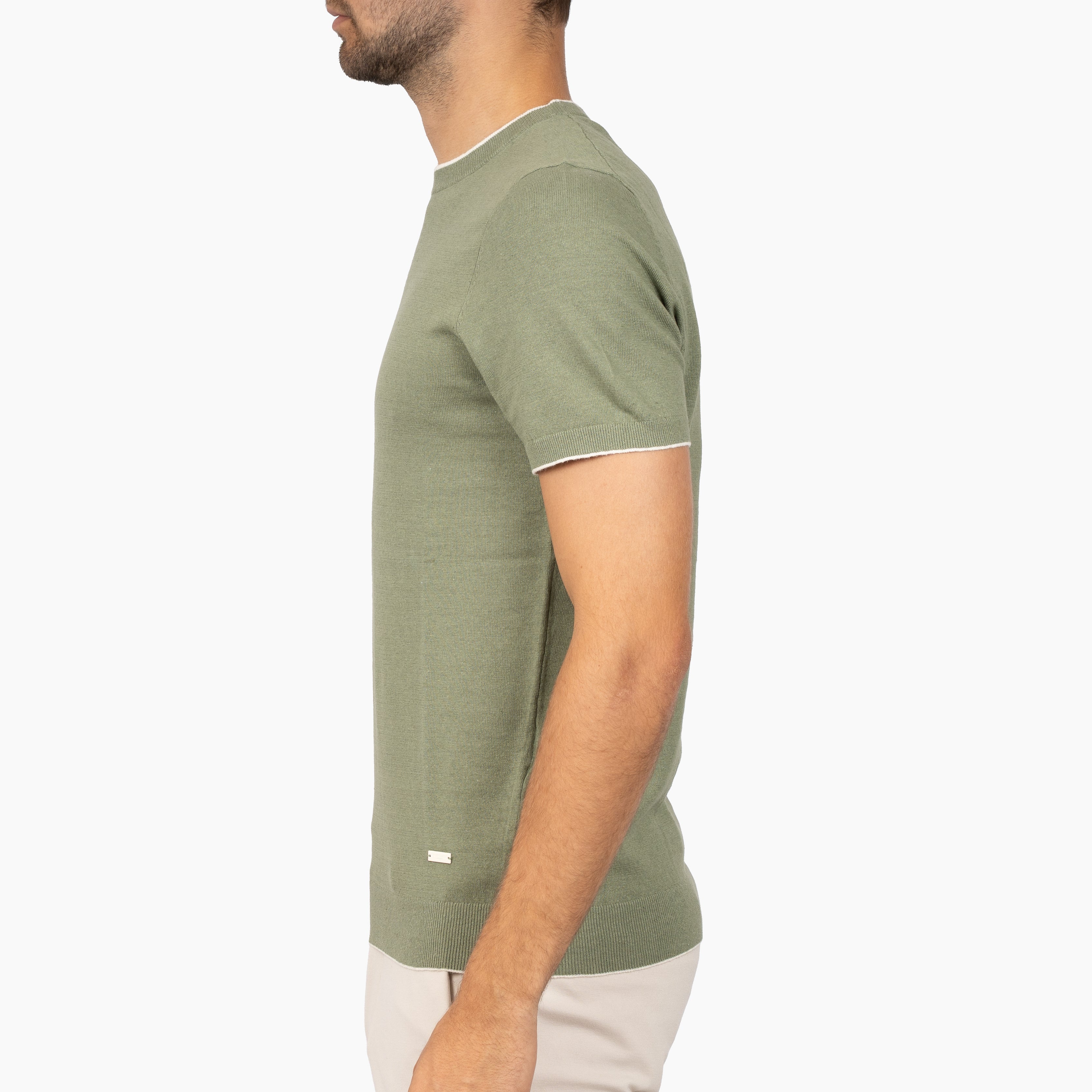 SEVEN DIALS Gebreid T-Shirt Groen | Bennet