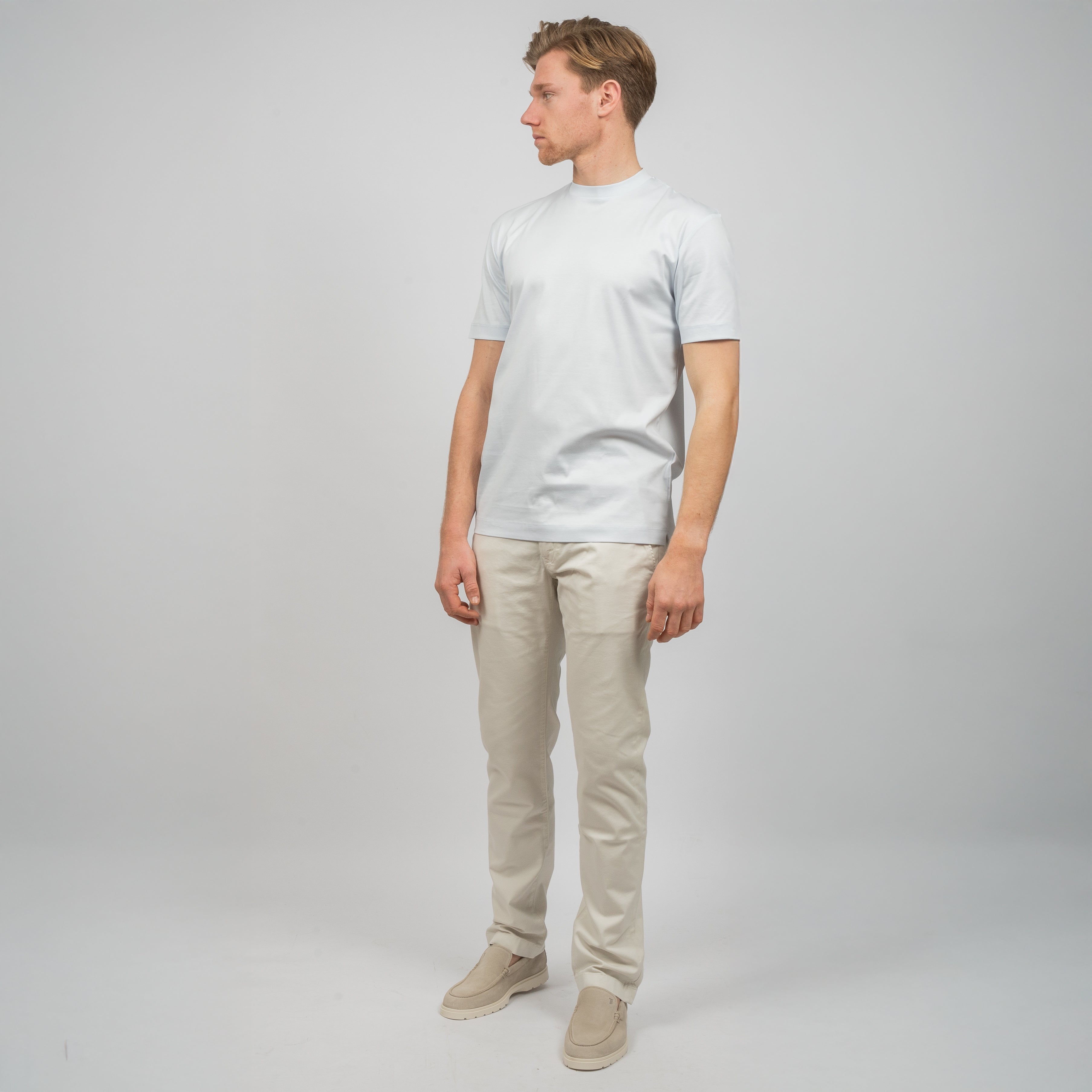 Valenza T-Shirt Hemels Blauw | Interlock Supima Cotton
