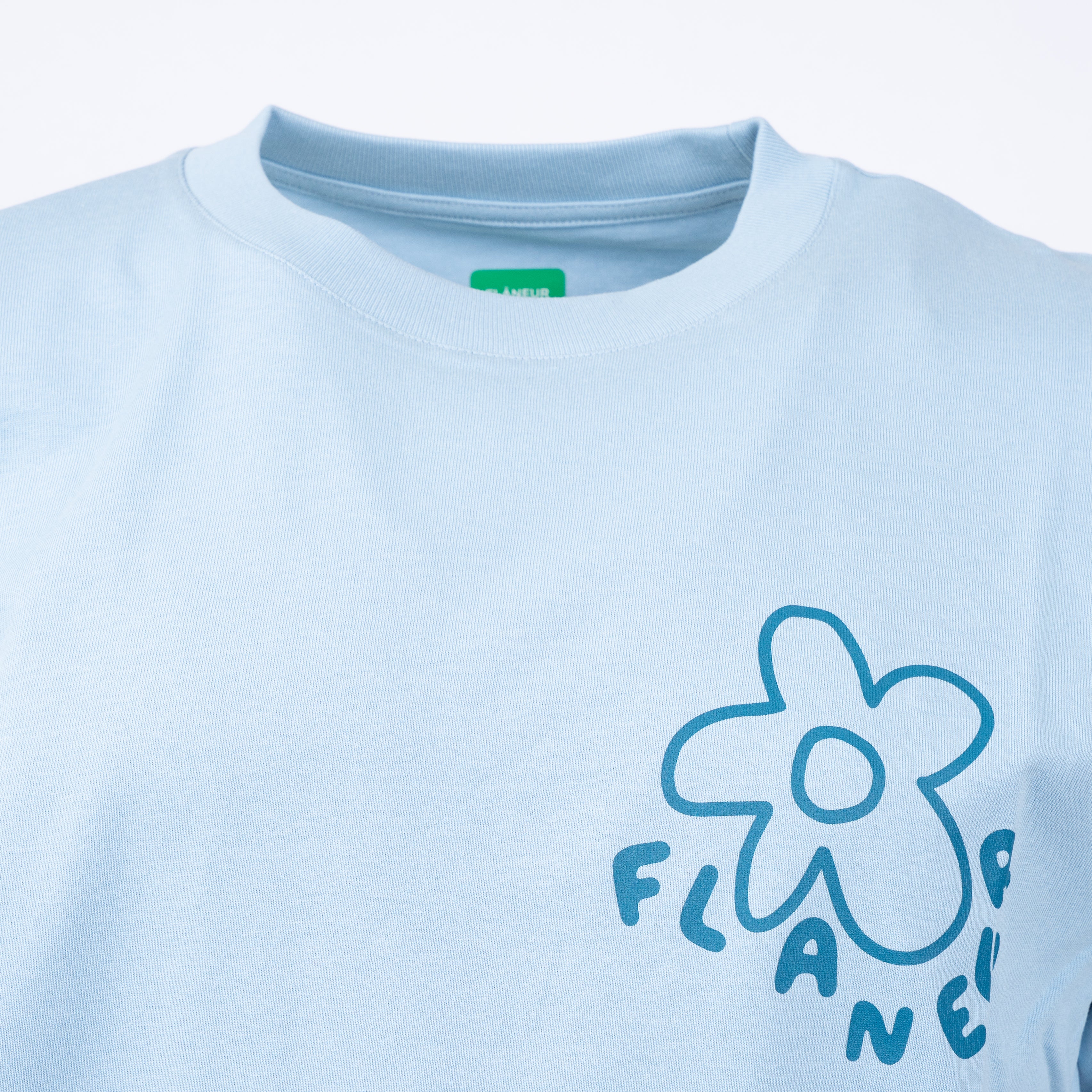 Flaneur T-Shirt Backprint Lichtblauw | Blossom