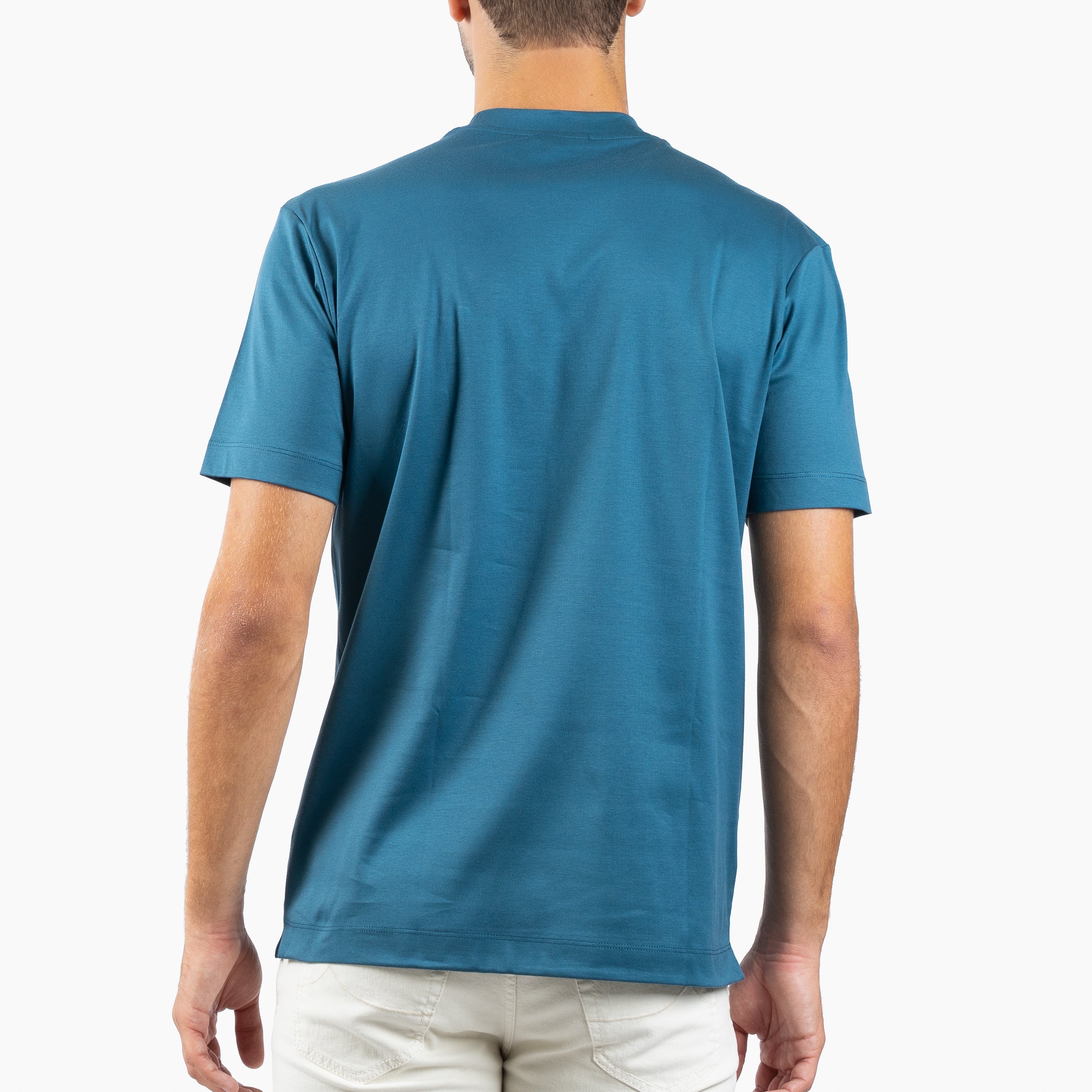 Valenza T-Shirt Middenblauw | Interlock Supima Cotton