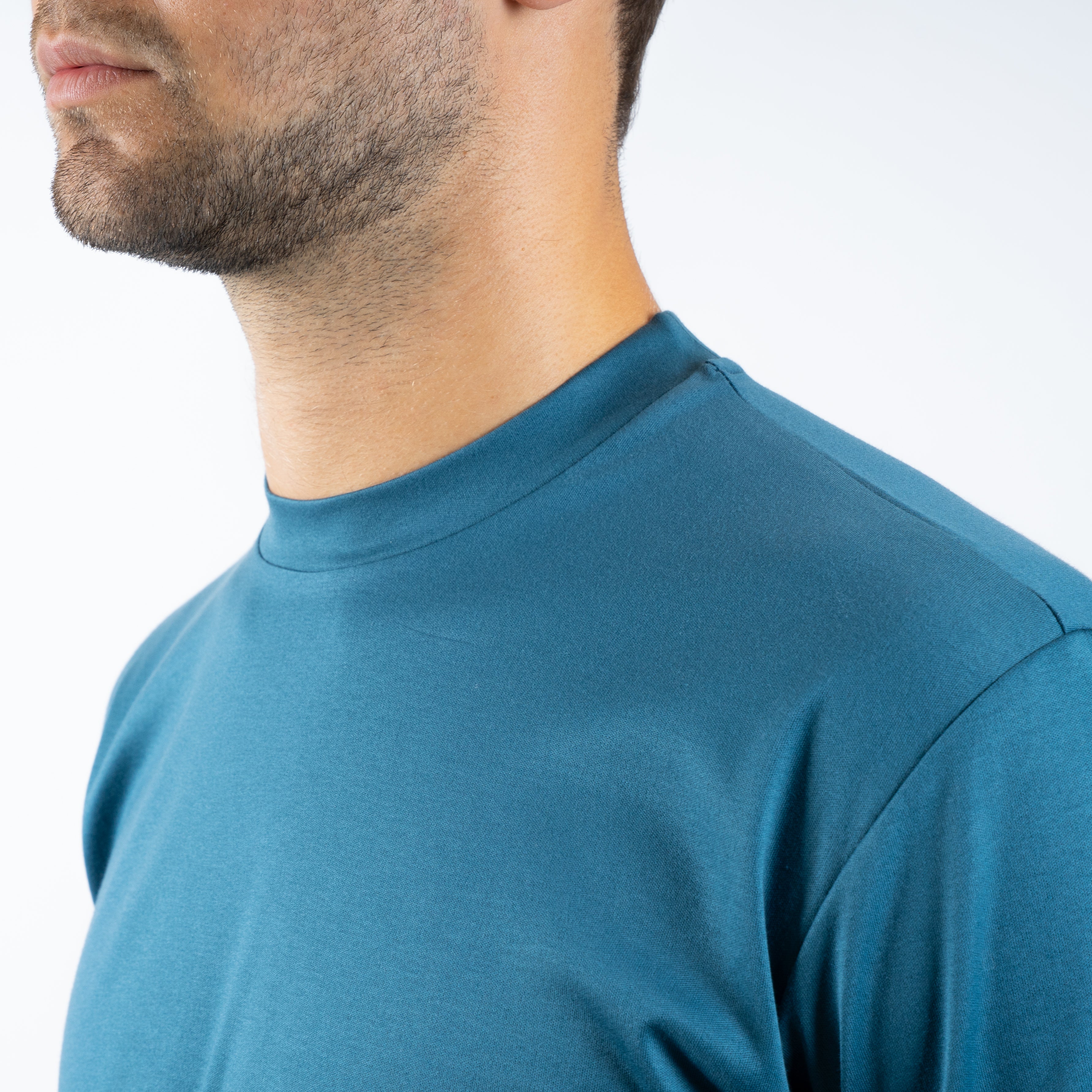Valenza T-Shirt Middenblauw | Interlock Supima Cotton