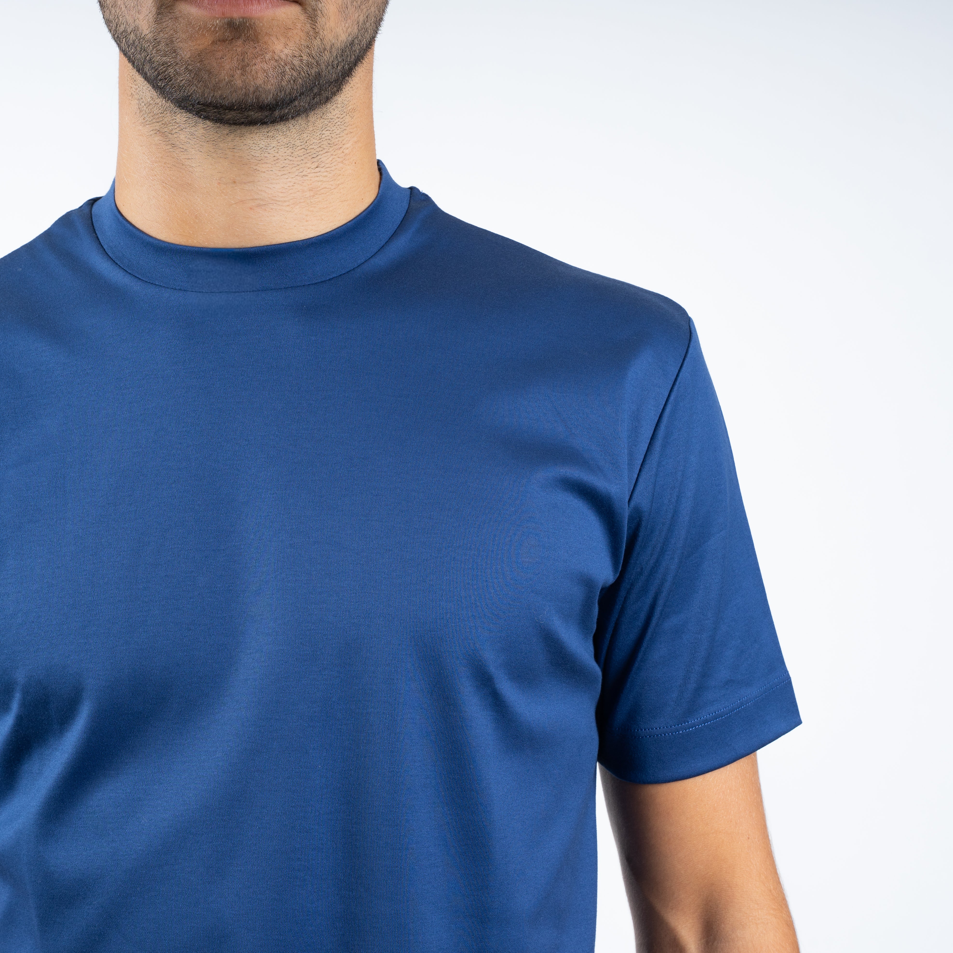 Valenza T-Shirt Hardblauw | Interlock Supima Cotton