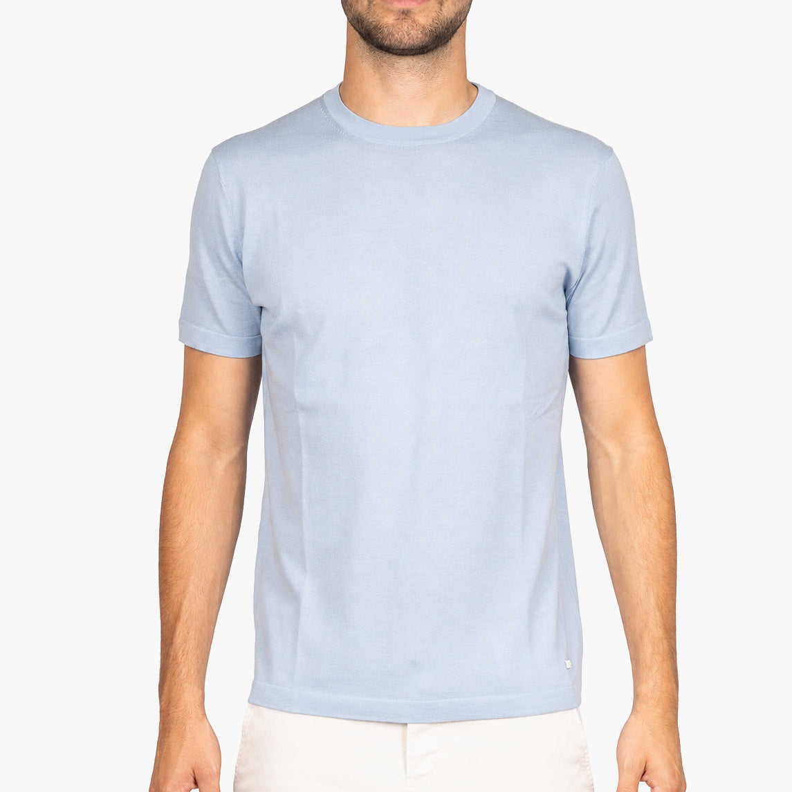 SEVEN DIALS Gebreid T-Shirt Lichtblauw | Bain