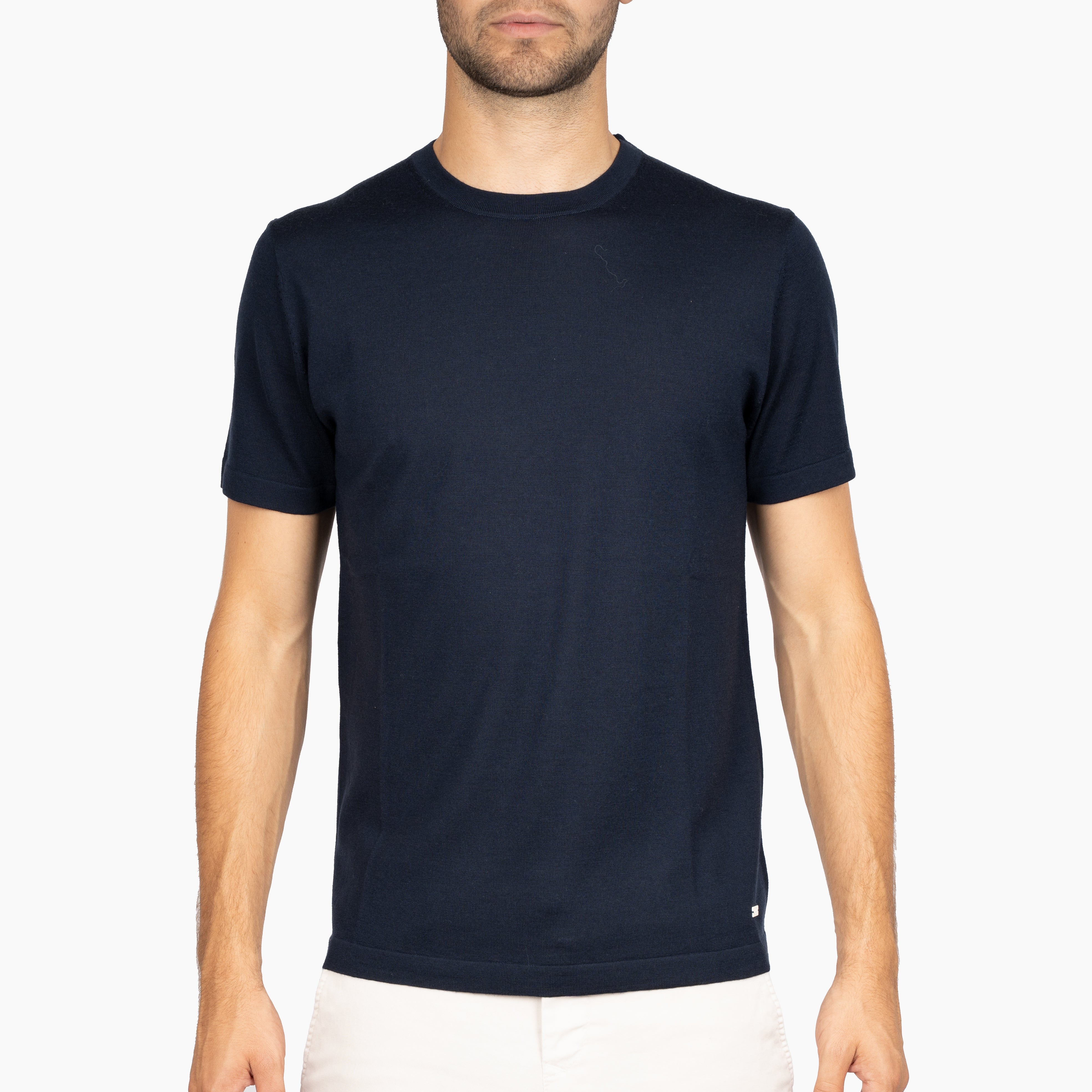 SEVEN DIALS Gebreid T-Shirt Blauw | Bain