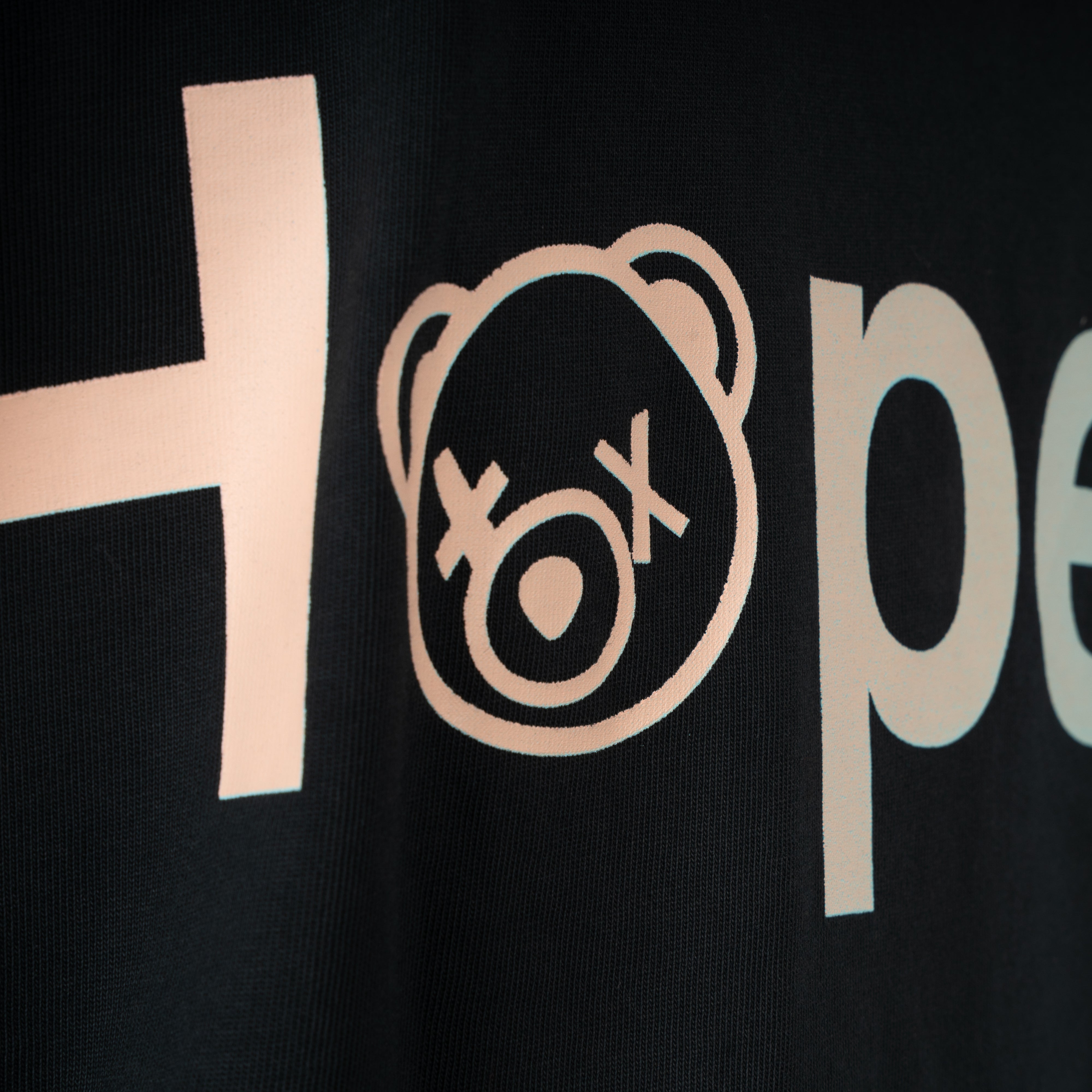 Hopeium T-Shirt Backprint Blauw | Logo Tee