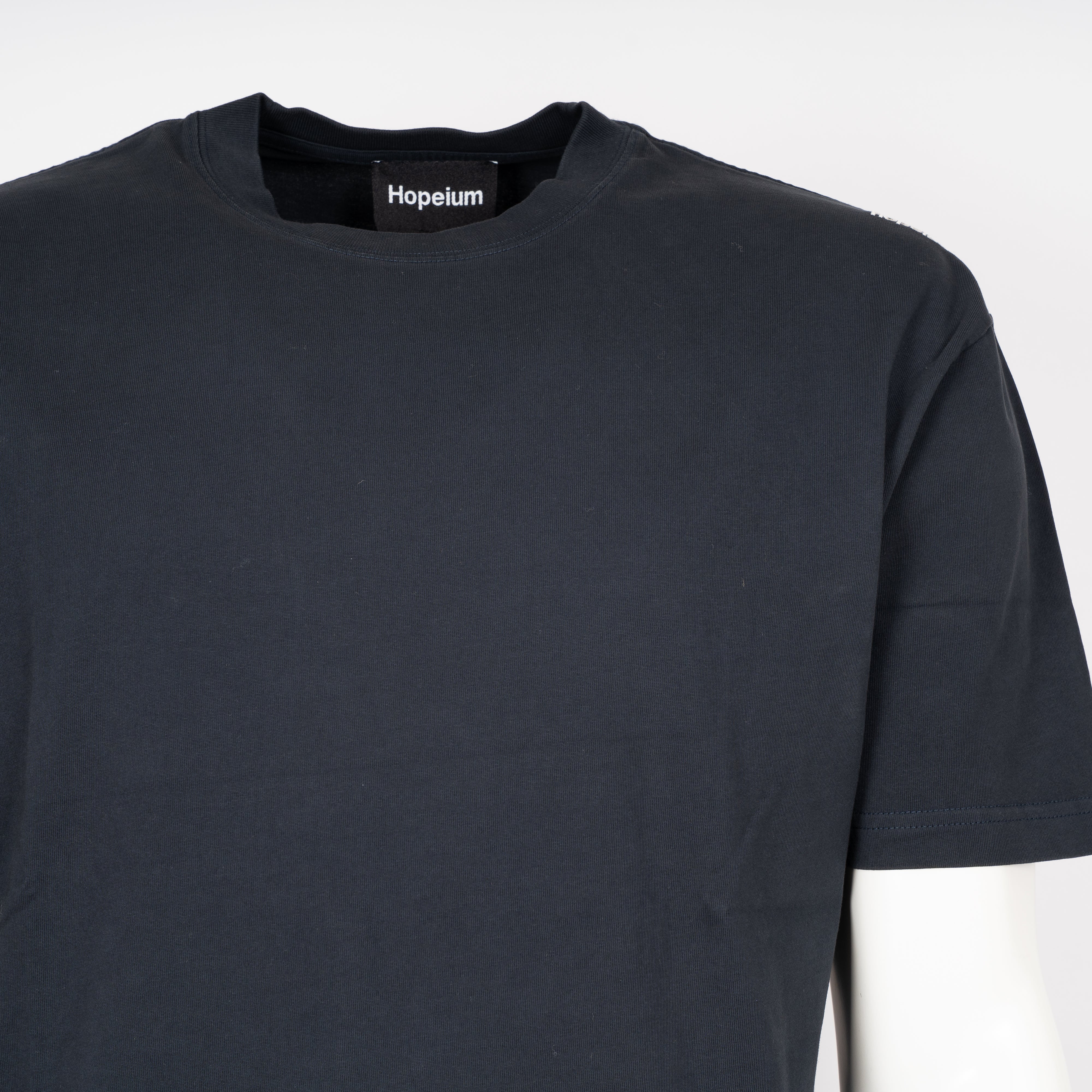 Hopeium T-Shirt Backprint Blauw | I Am Karma Tee