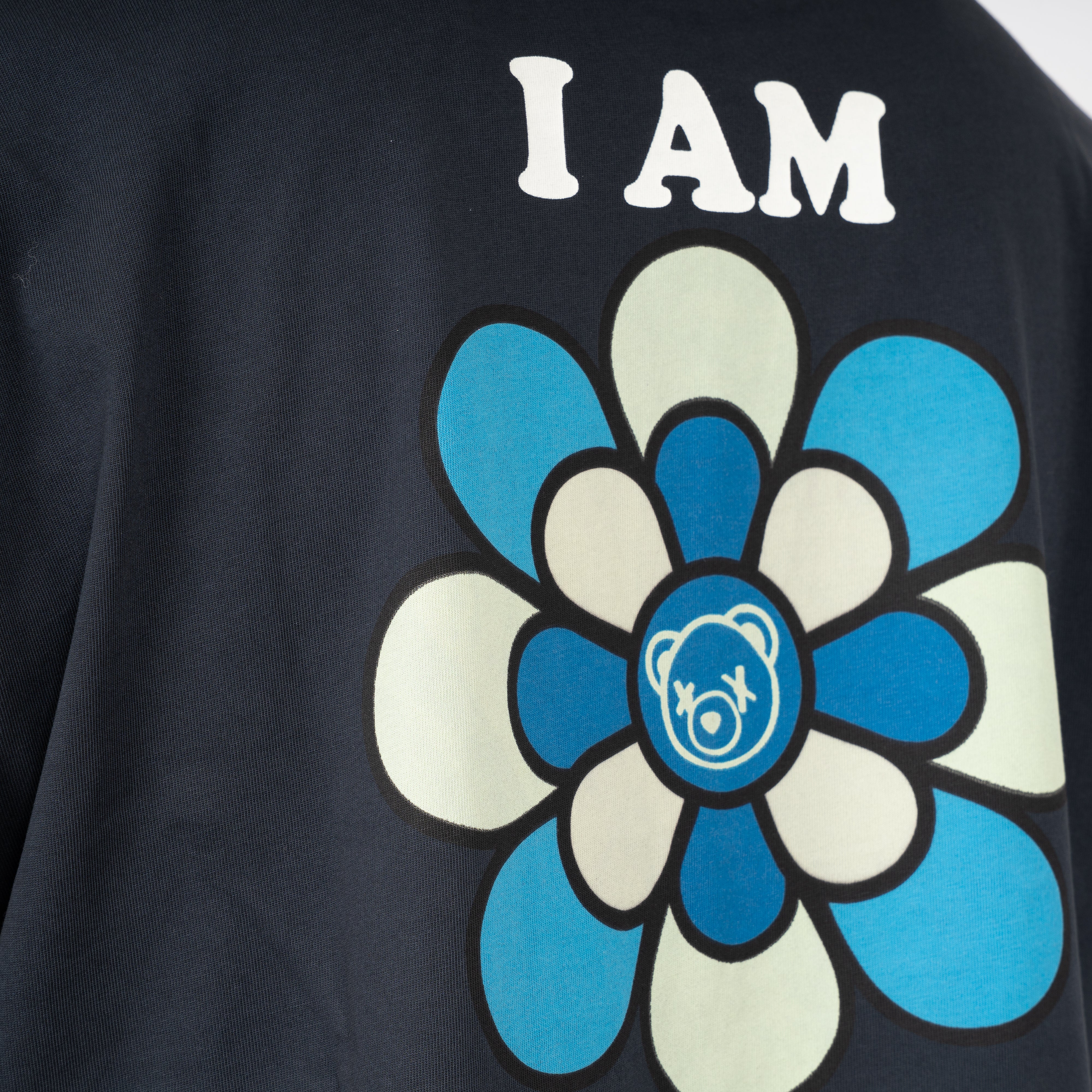 Hopeium T-Shirt Backprint Blauw | I Am Karma Tee