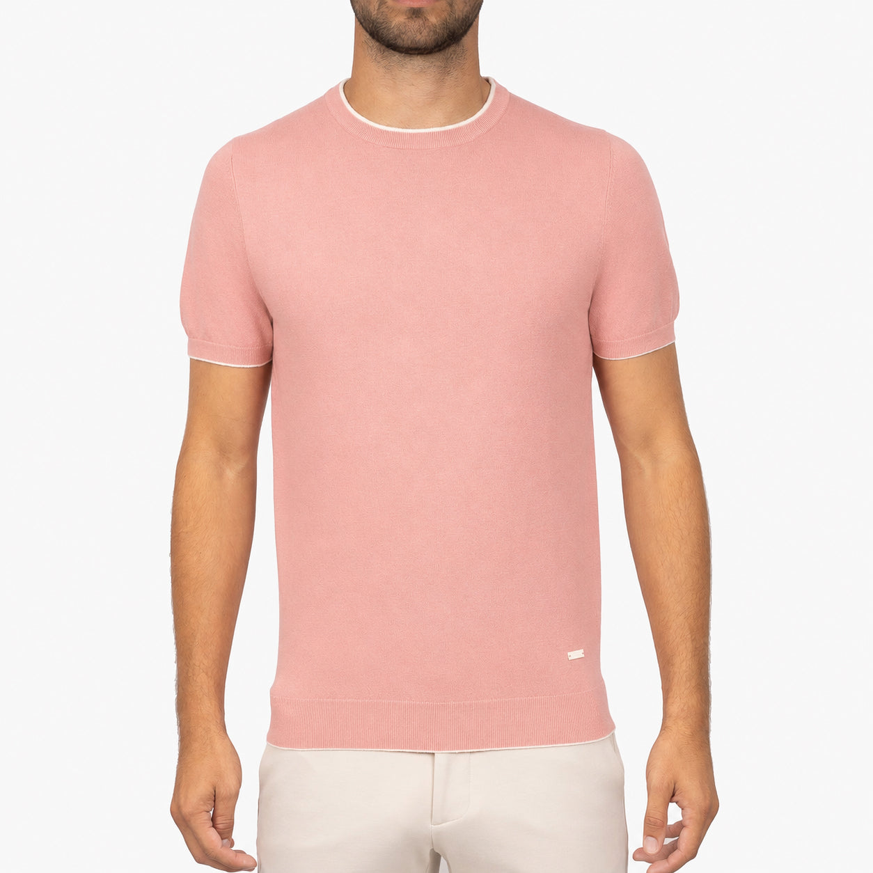 SEVEN DIALS Gebreid T-Shirt Roze | Bennet