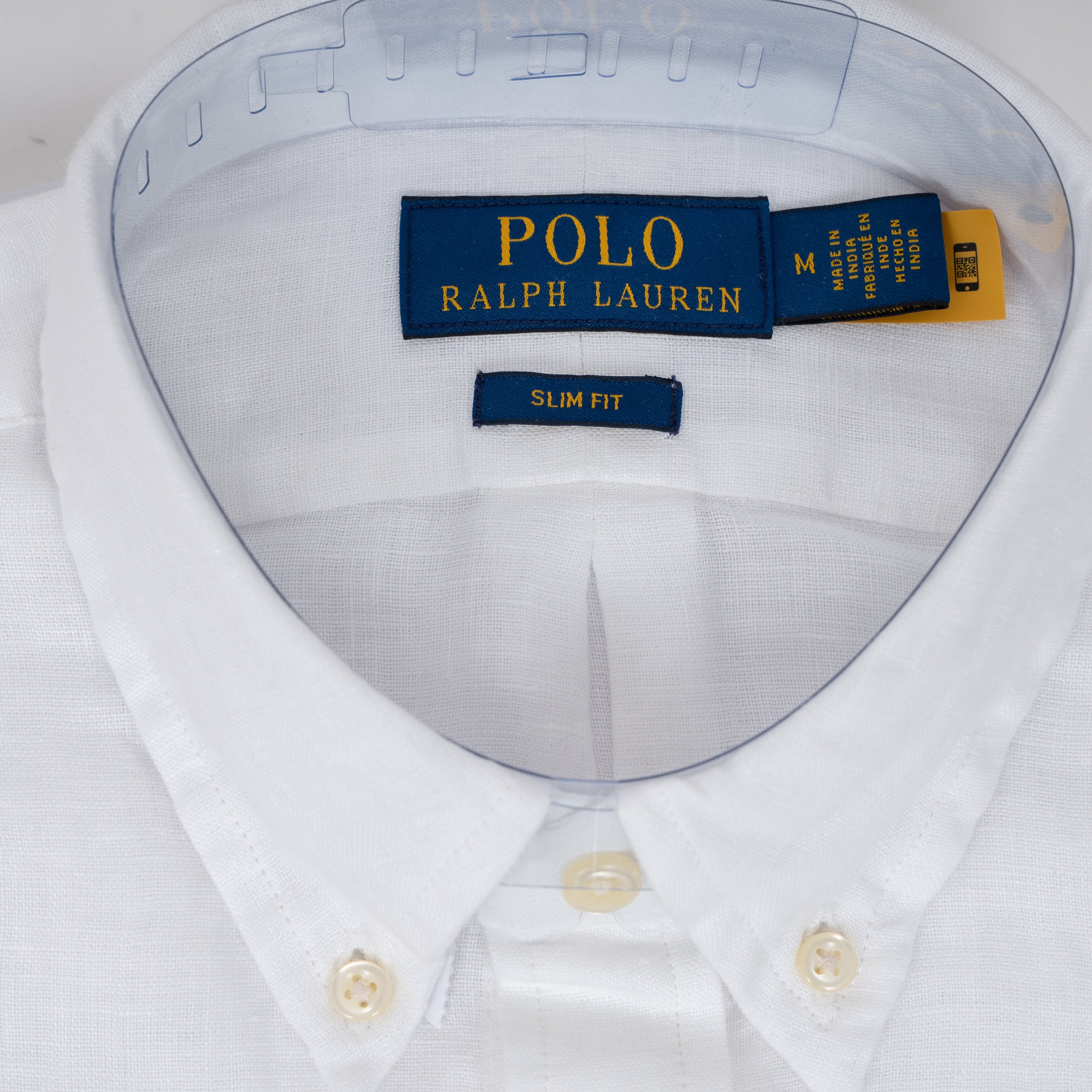 Ralph Lauren Linnen Overhemd Wit | Slim Fit