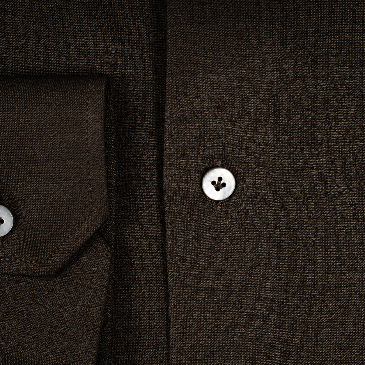 Xacus Overhemd Bruin | Knitted Shirt