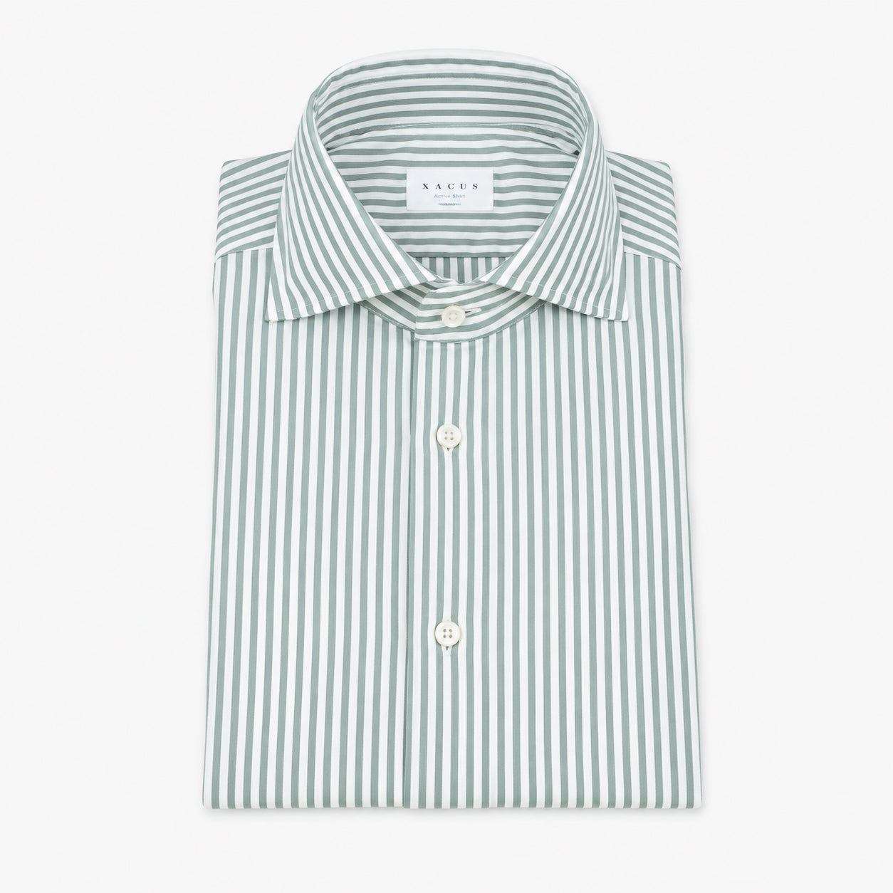 Xacus Overhemd Groen Gestreept | Active Shirt