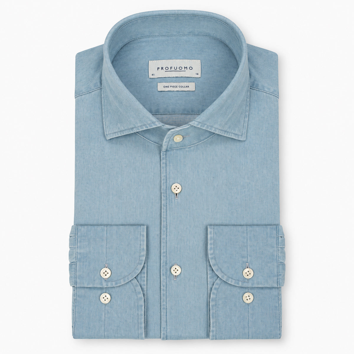 Profuomo Overhemd Middenblauw | Indigo