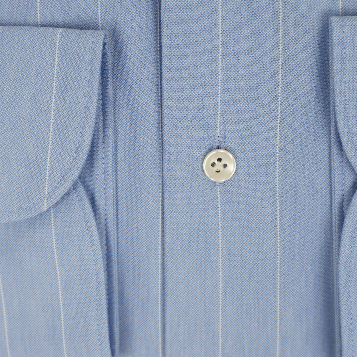 Profuomo Overhemd Lichtblauw Witte Streep | Japanese Knitted