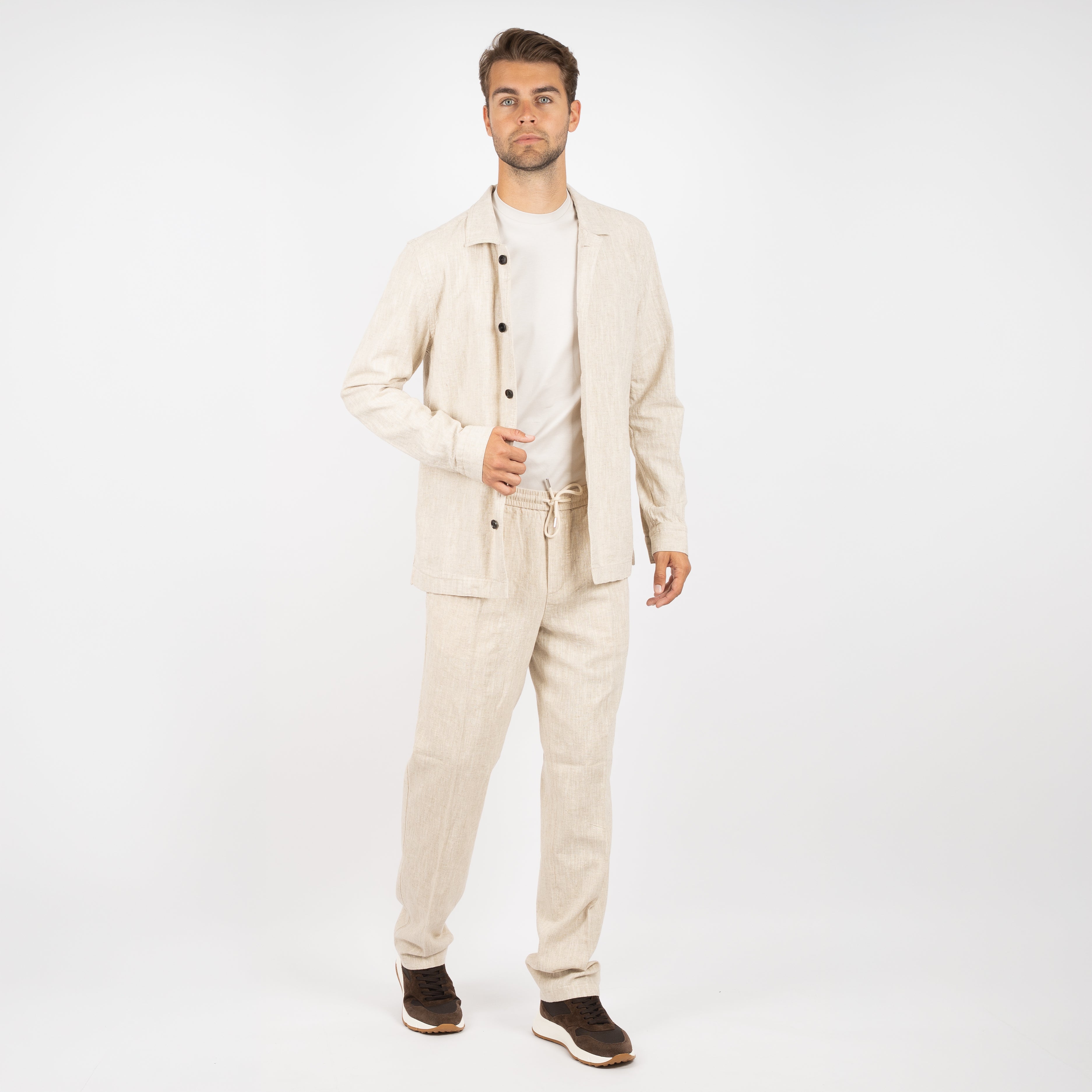 Profuomo Overshirt Beige | Linnen
