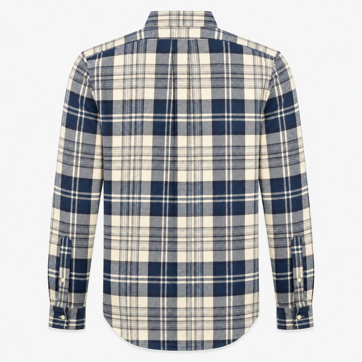 Ralph Lauren Overhemd Blauw / Crème Geruit | Custom Fit
