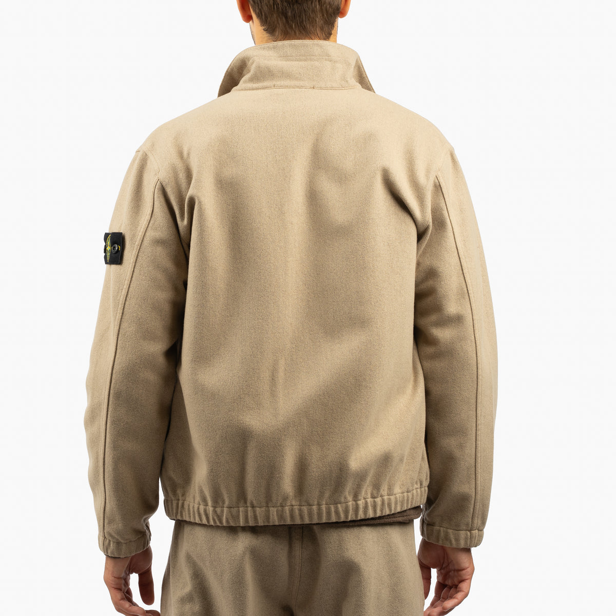 Stone Island Flannel Overshirt Beige | Wool Nylon Flannel-TC