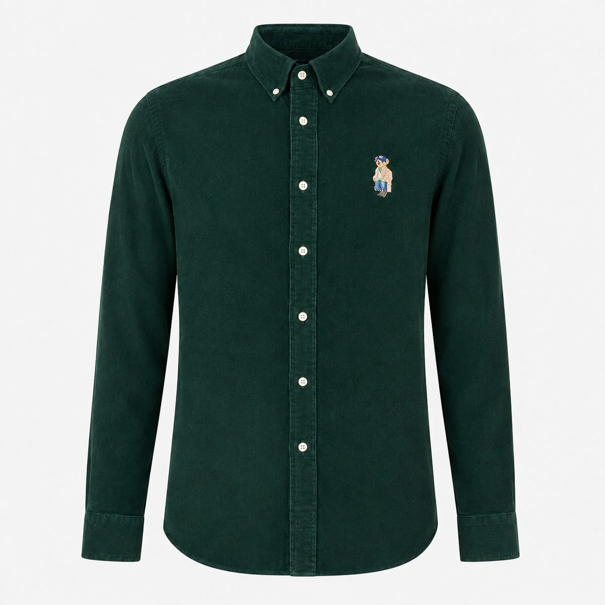 Ralph Lauren Overhemd Velvet Corduroy Groen | Polo Bear