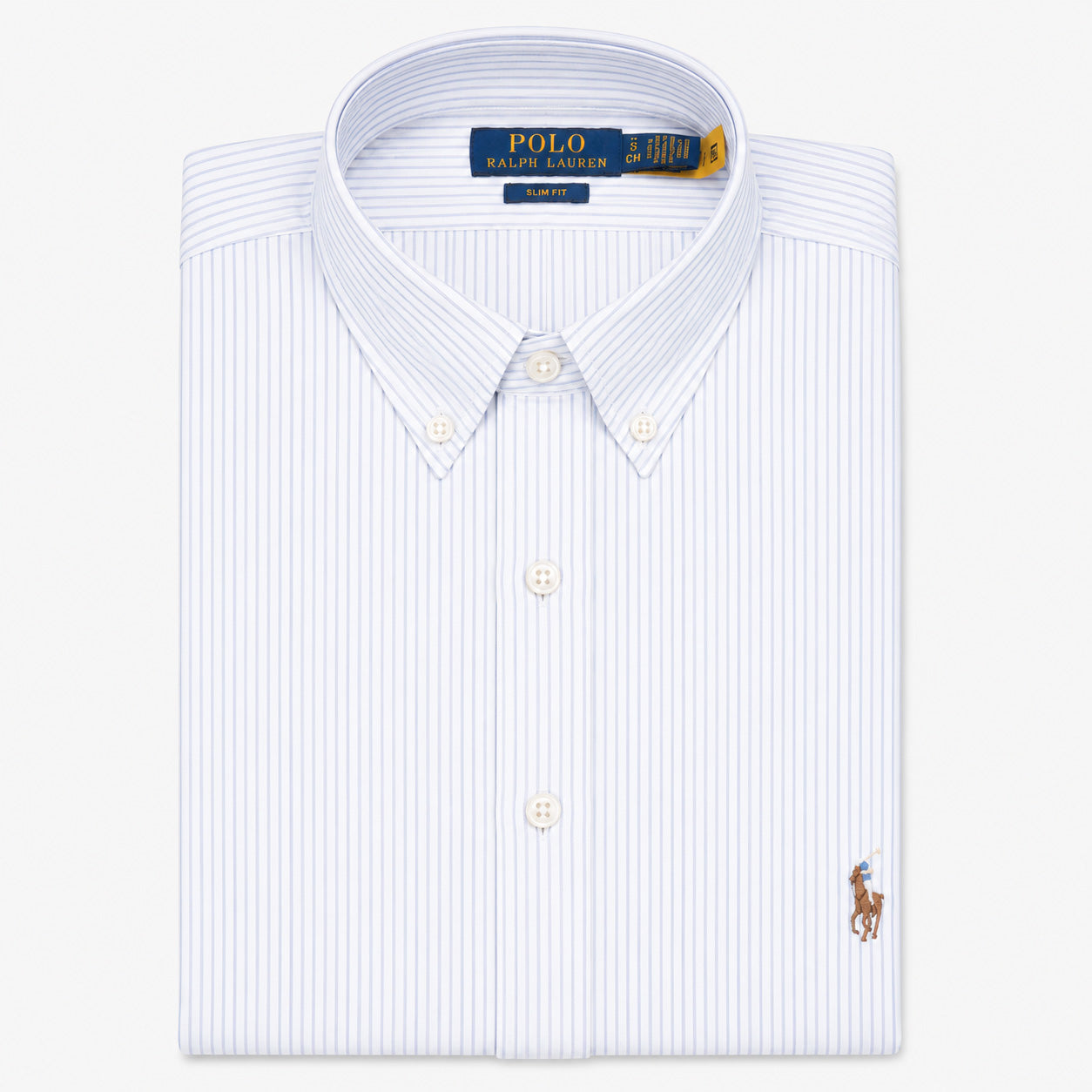 Ralph Lauren Overhemd Lichtblauw Gestreept | Slim Fit