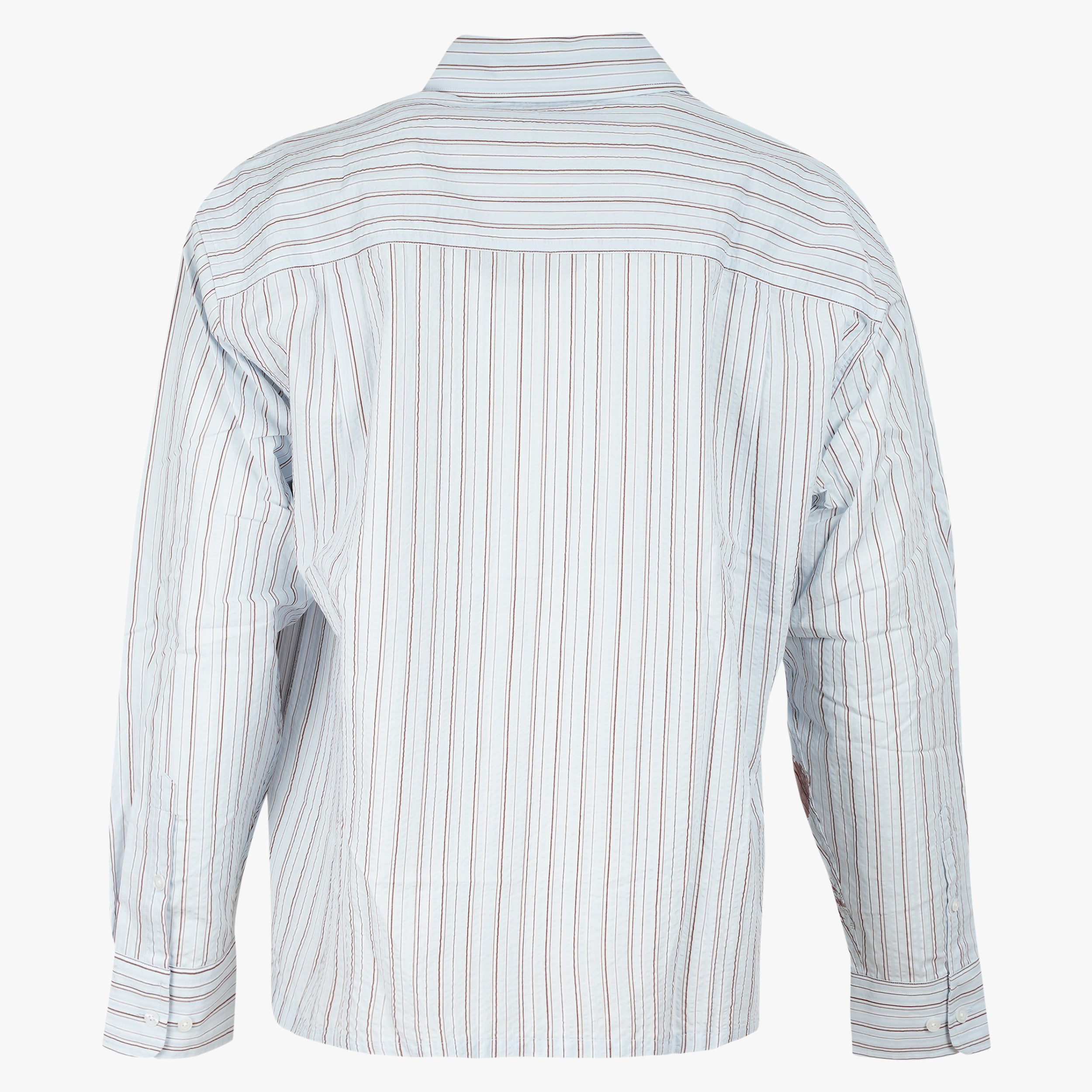 Olaf Overhemd Lichtblauw Gestreept | Brushstroke Logo Stripe